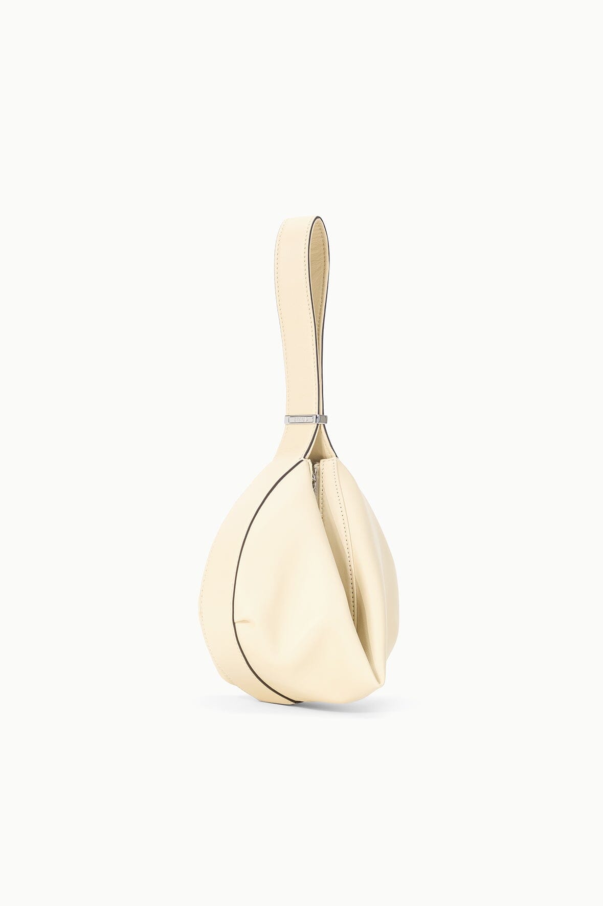 Demy Convertible Shoulder Bag in Cream Nappa Leather