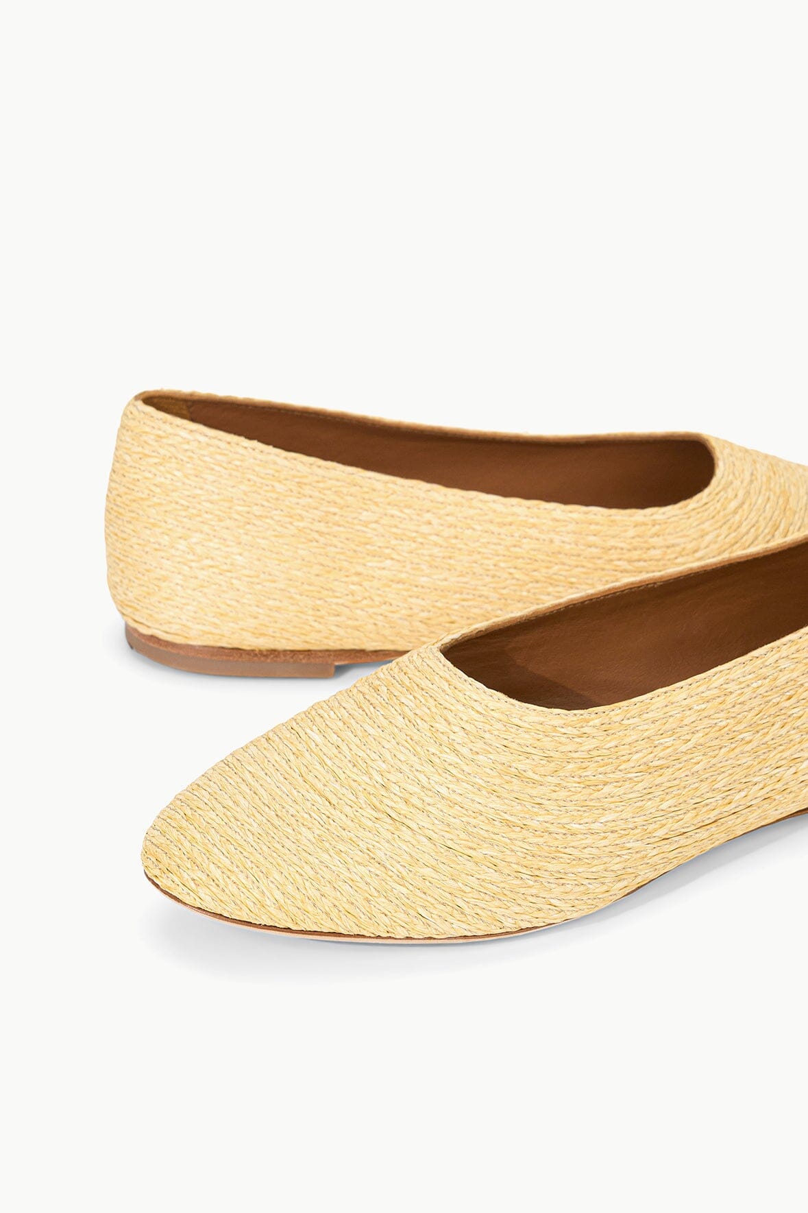 Alba Natural Raffia Ballet Flats for Women