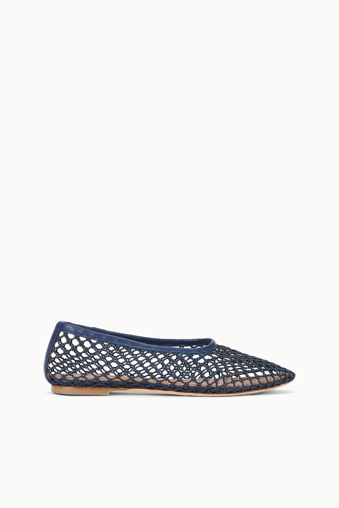 Alba Ballet Flats with Breathable Navy Netting Upper