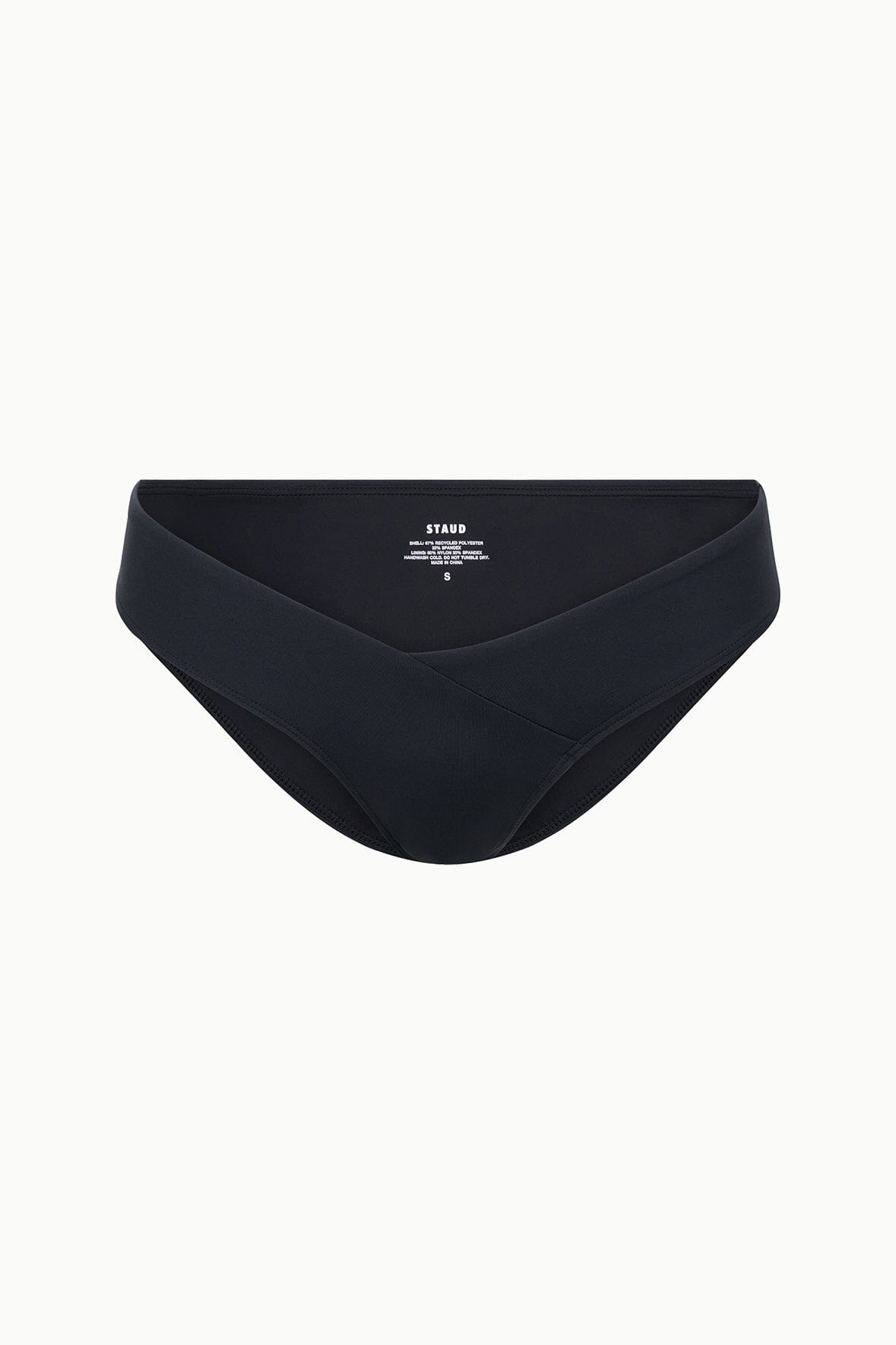 Elle Black Bikini Bottom - V-Cut Design & Moderate Coverage
