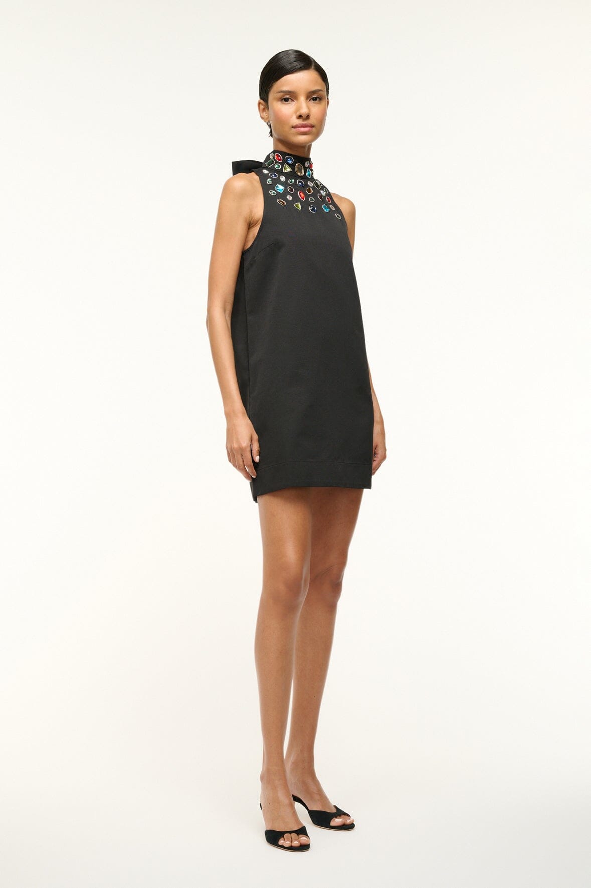 Black Celestial Beaded Mini Dress - Finn Cocktail Dress