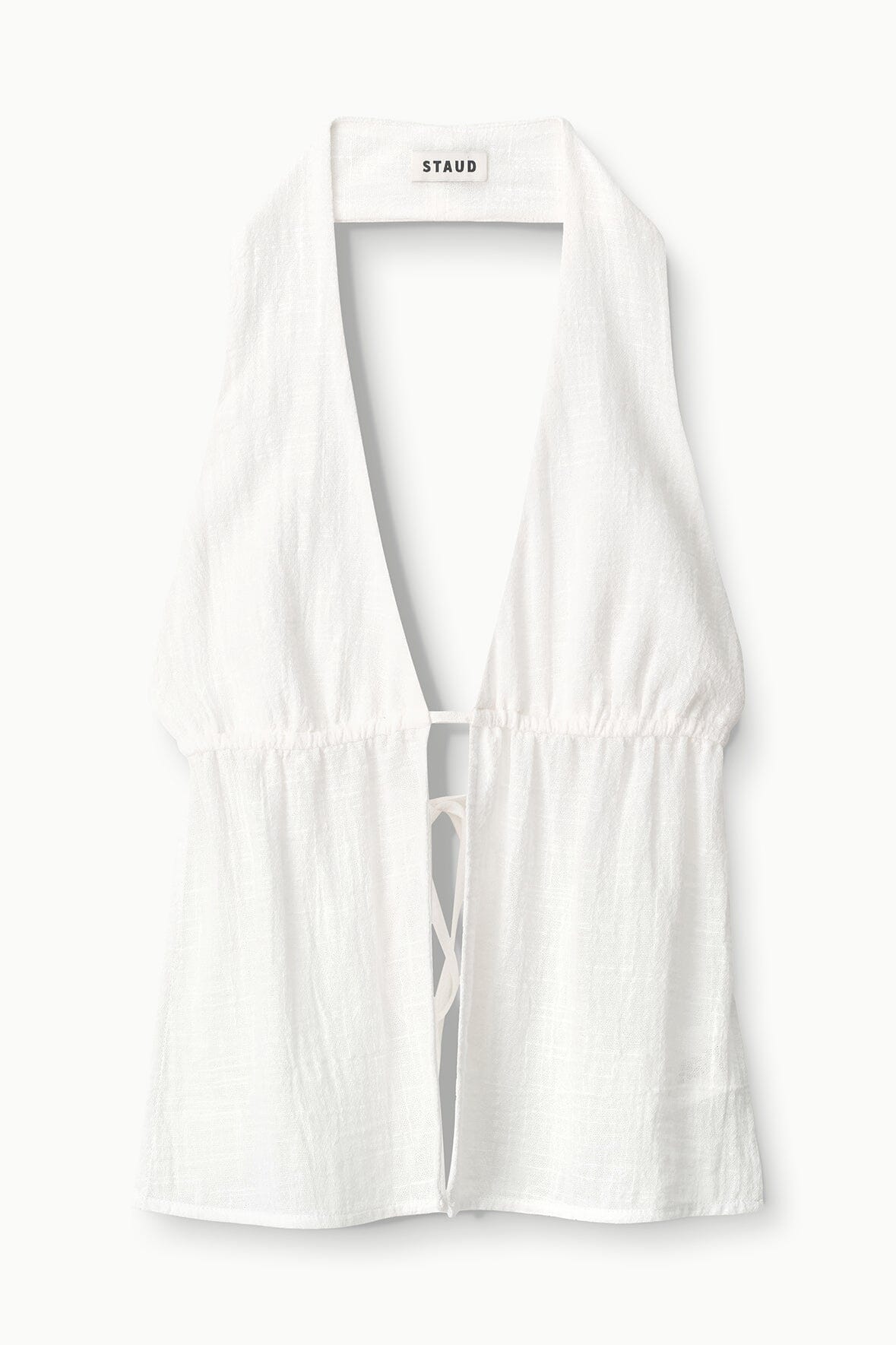 Buttercream Flores Halter Neck Swim Coverup Top - Flowy Cotton Gauze