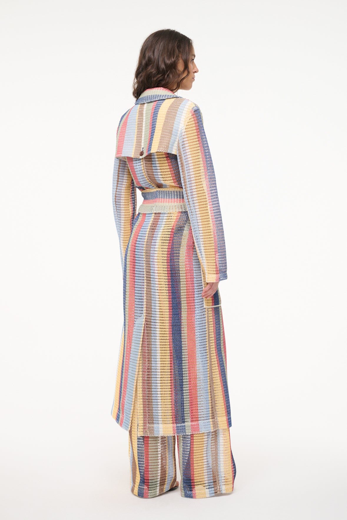 Freddie Market Stripe Trench Coat - Summer Unlined with Waist Belt