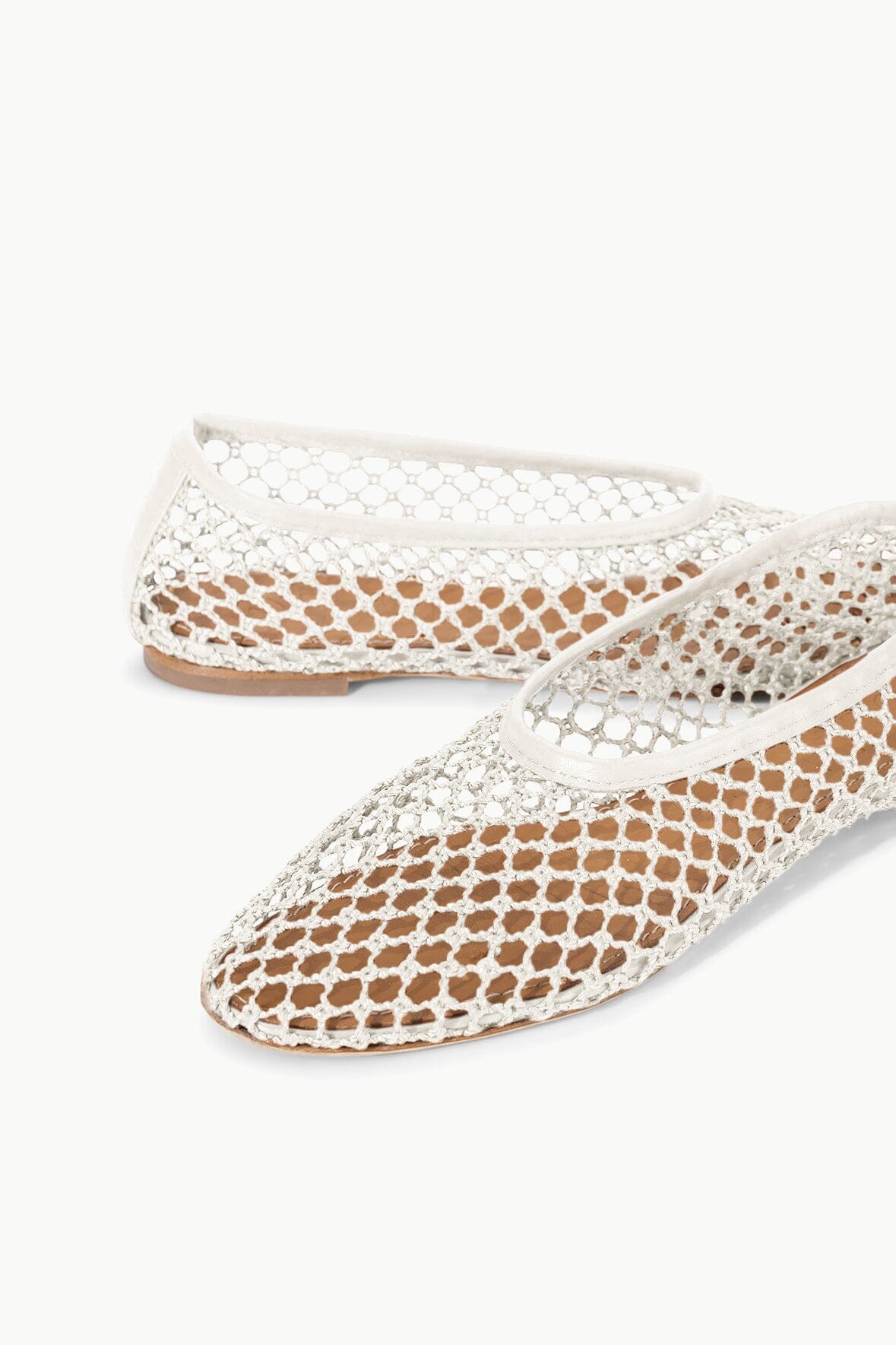 Alba Breathable Netting Ballet Flats – Round Toe Slip-On