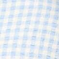Gabi Cotton Blend Coverup Shorts with Pockets - Sky Gingham