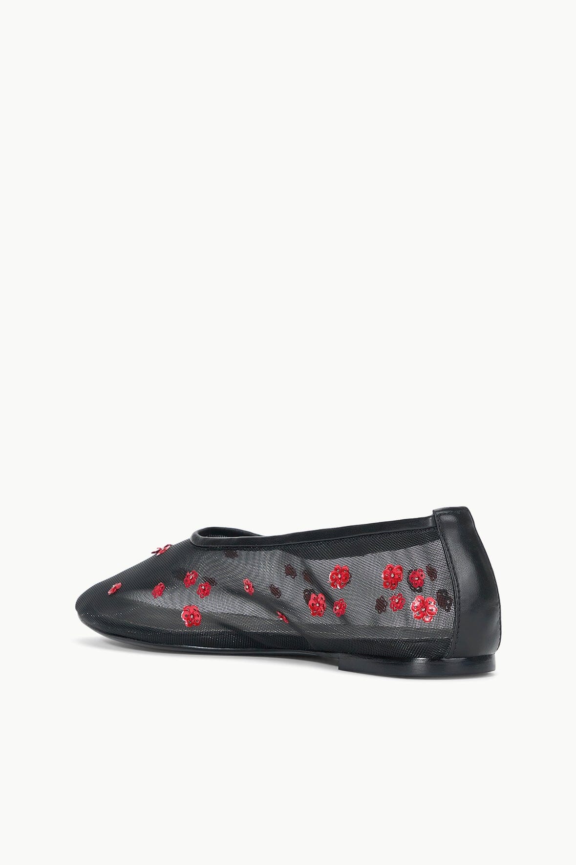 Alba Sequin Floral Ballet Flats | Poppy Holiday Shoes