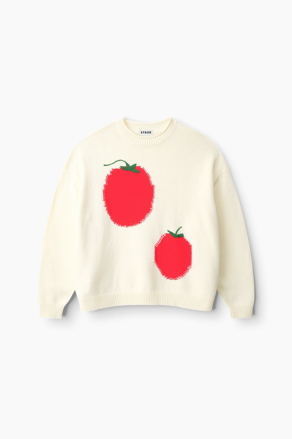 Giada Cotton Jacquard Sweater in Roma Ivory | Summer Crewneck