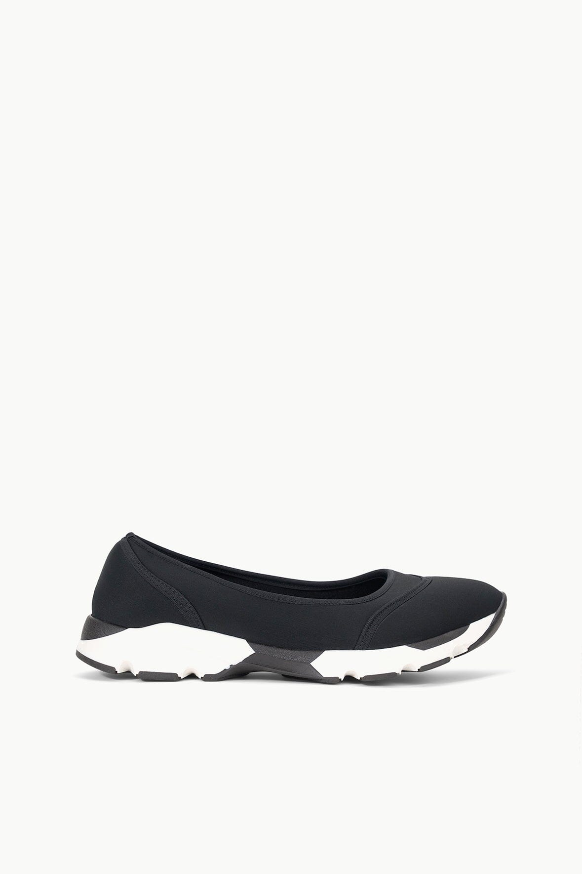 Gino Sneaker-Inspired Ballet Flats - Black Slip-On Comfort