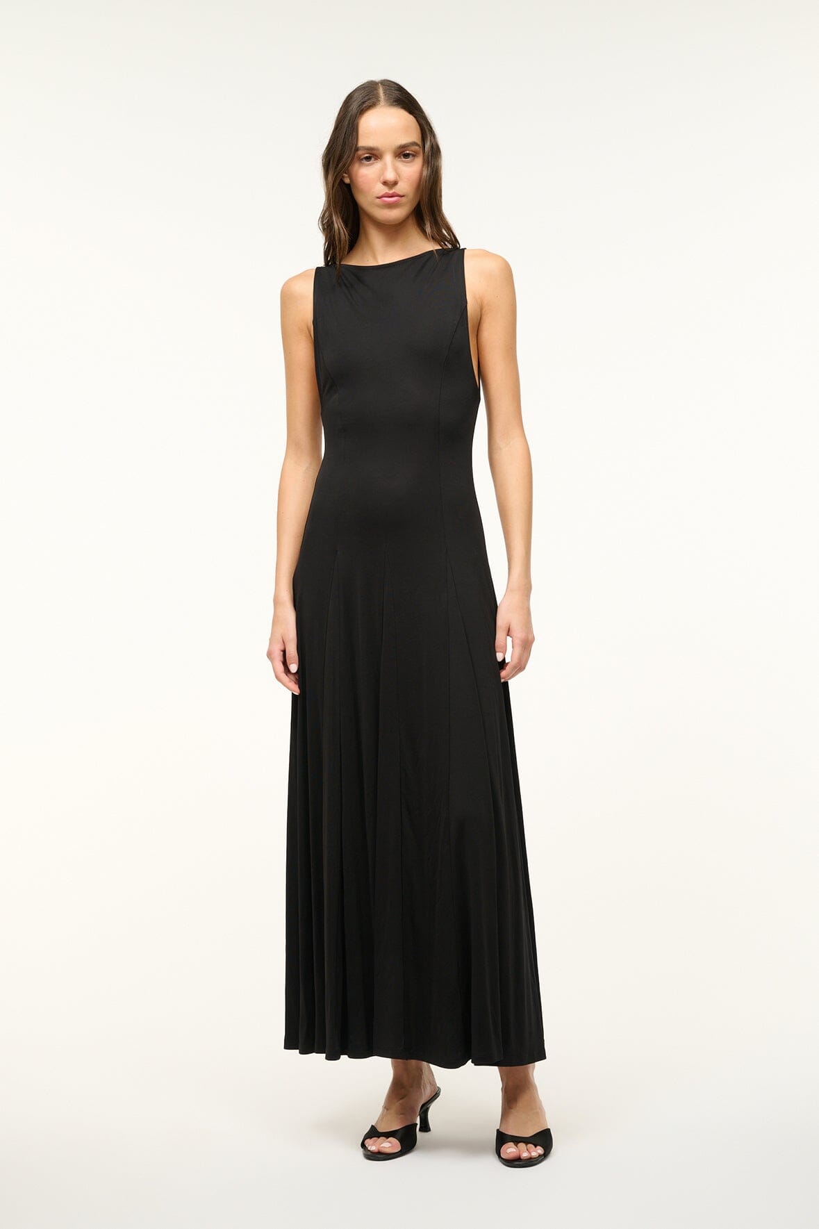 Black Gramercy Boatneck Maxi Dress - Jersey Knit