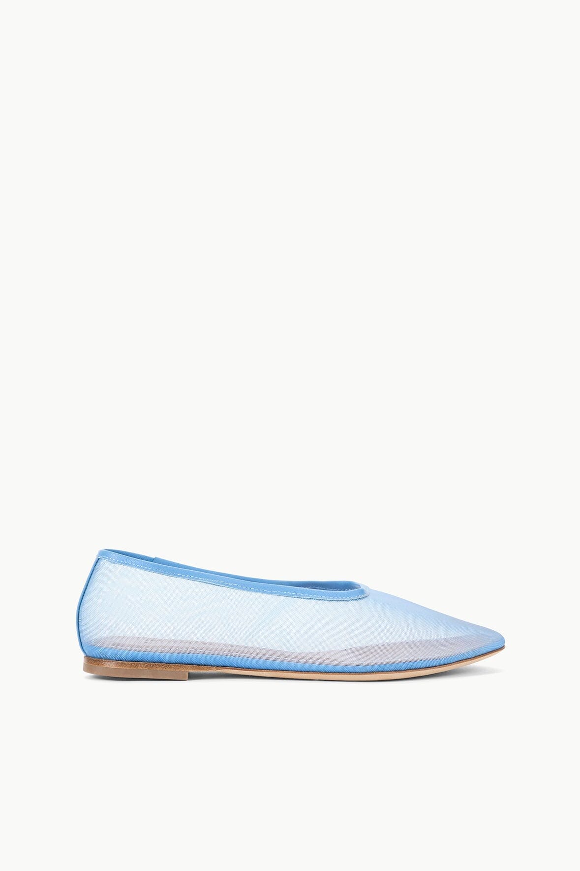 Staud Alba Blue Mesh Ballet Flats for Women