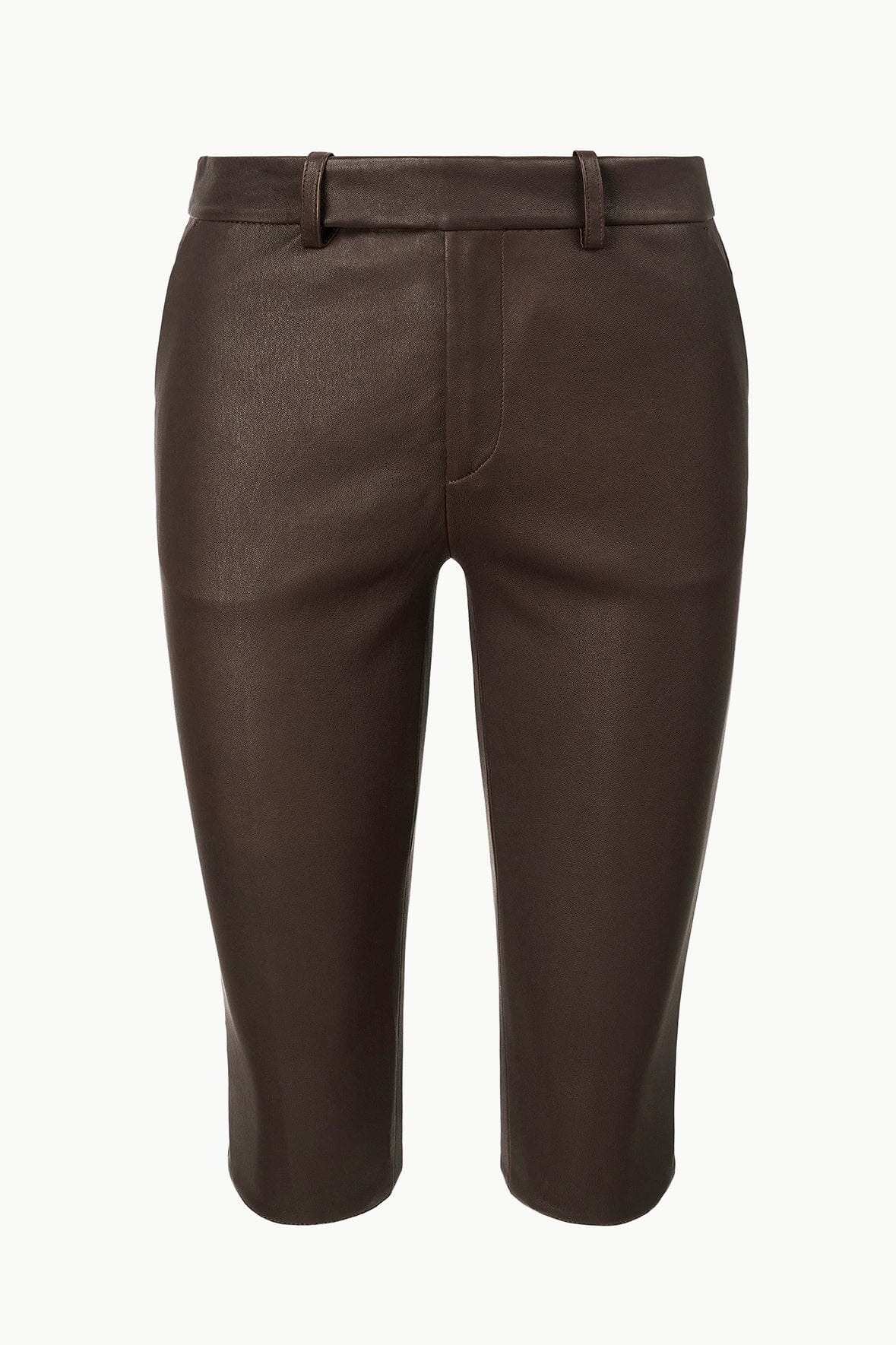 Hanover Stretch Leather Capri Pants in Tiramisu