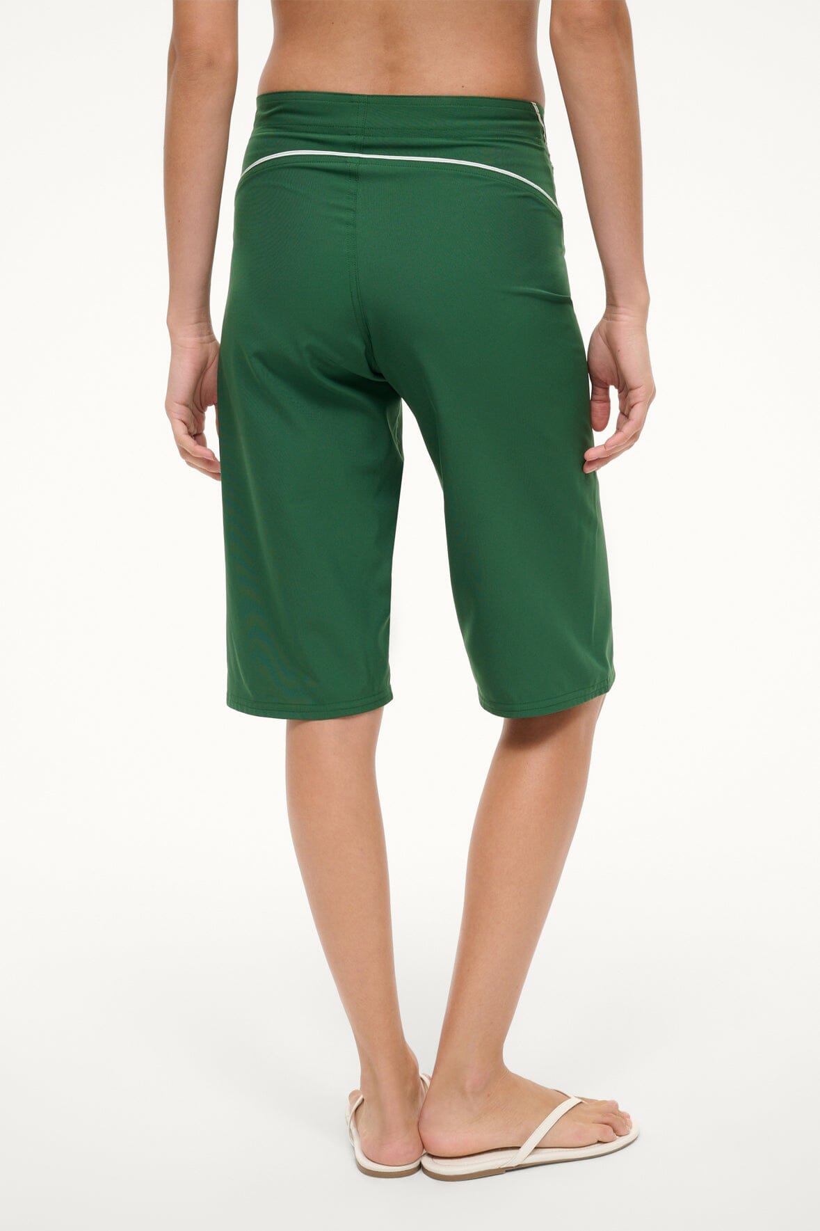 Jungle White Harbor Classic Fit Board Shorts with Contrast Trim