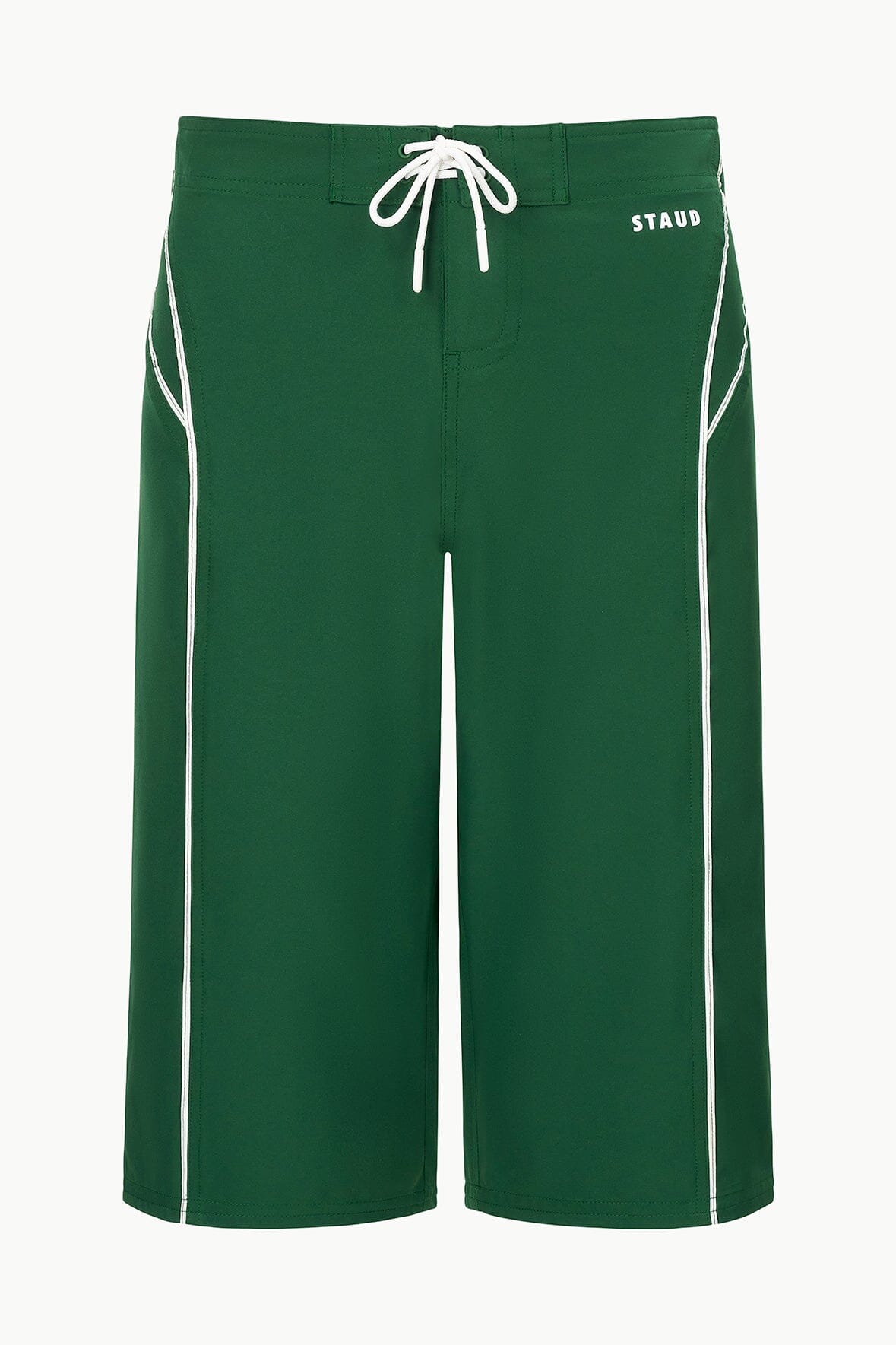 Jungle White Harbor Classic Fit Board Shorts with Contrast Trim