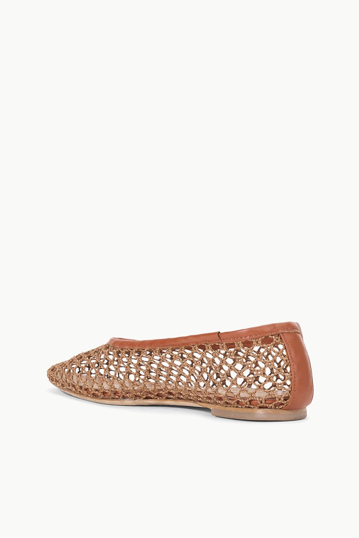 Alba Breathable Netting Ballet Flats in Tan