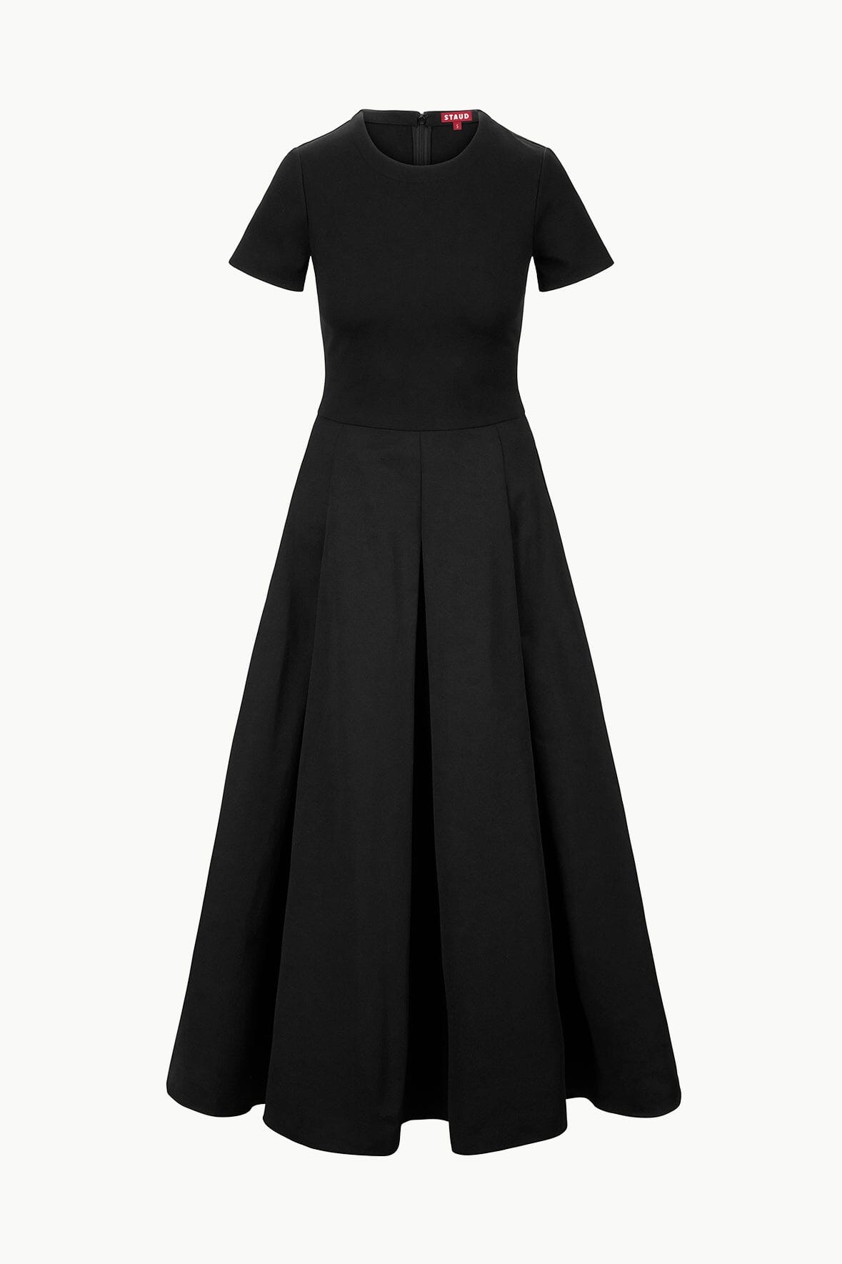 Black Hopper Dress with Ponte Tee Bodice & A-Line Skirt