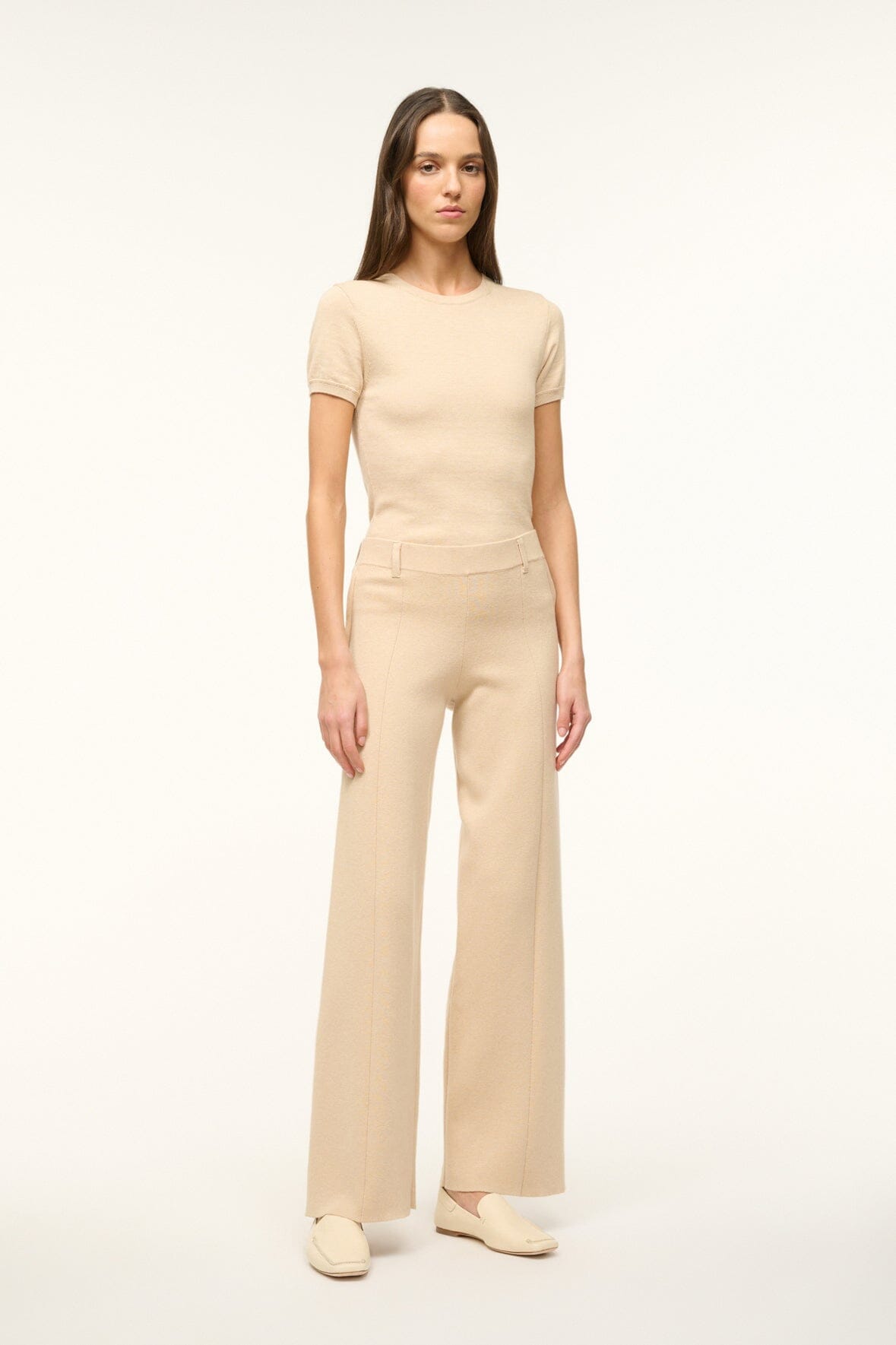 Jet Set Cashmere Blend Travel Pants in Camel