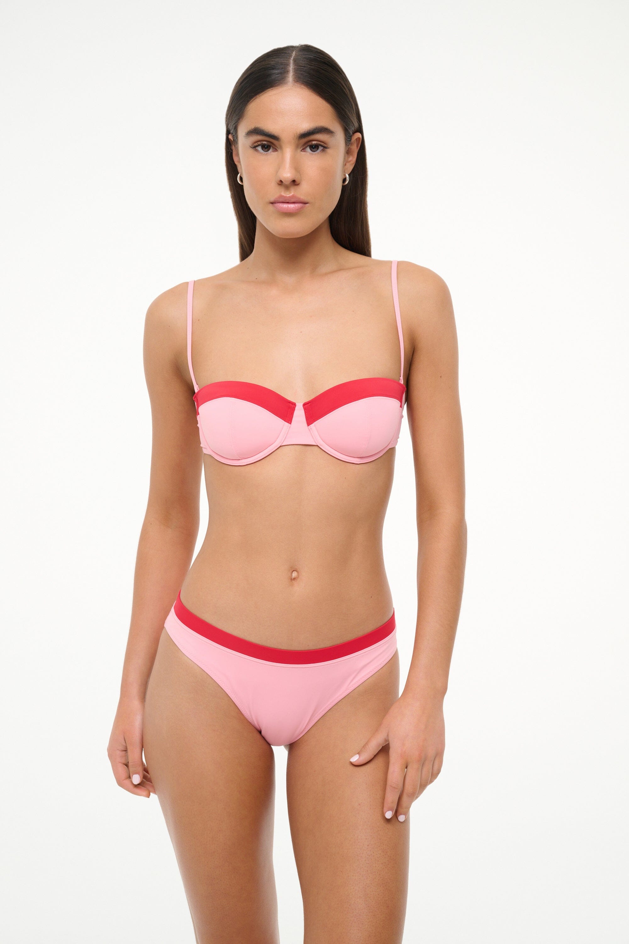 Sweetheart Cherry Balconette Bikini Top with Underwire & Removable Straps