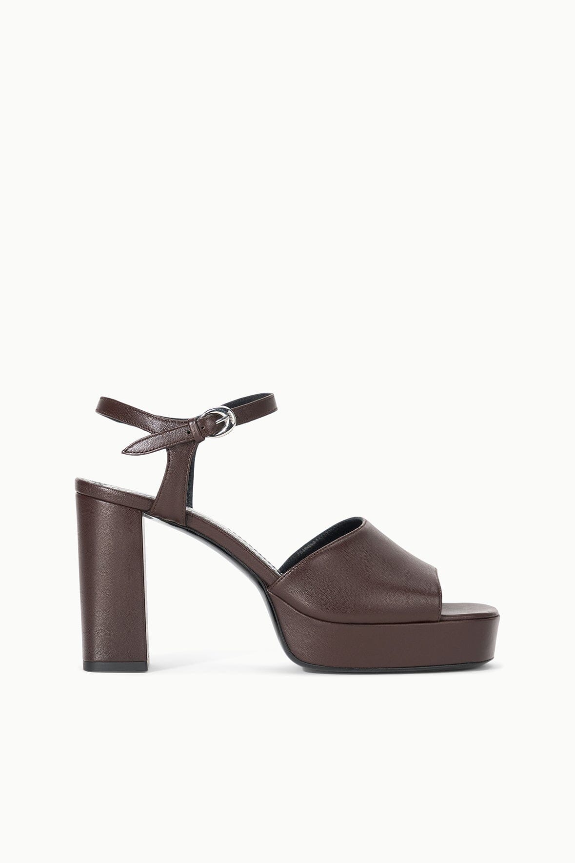 Jodie Chunky Block Heel Sandal with Ankle Strap - Espresso
