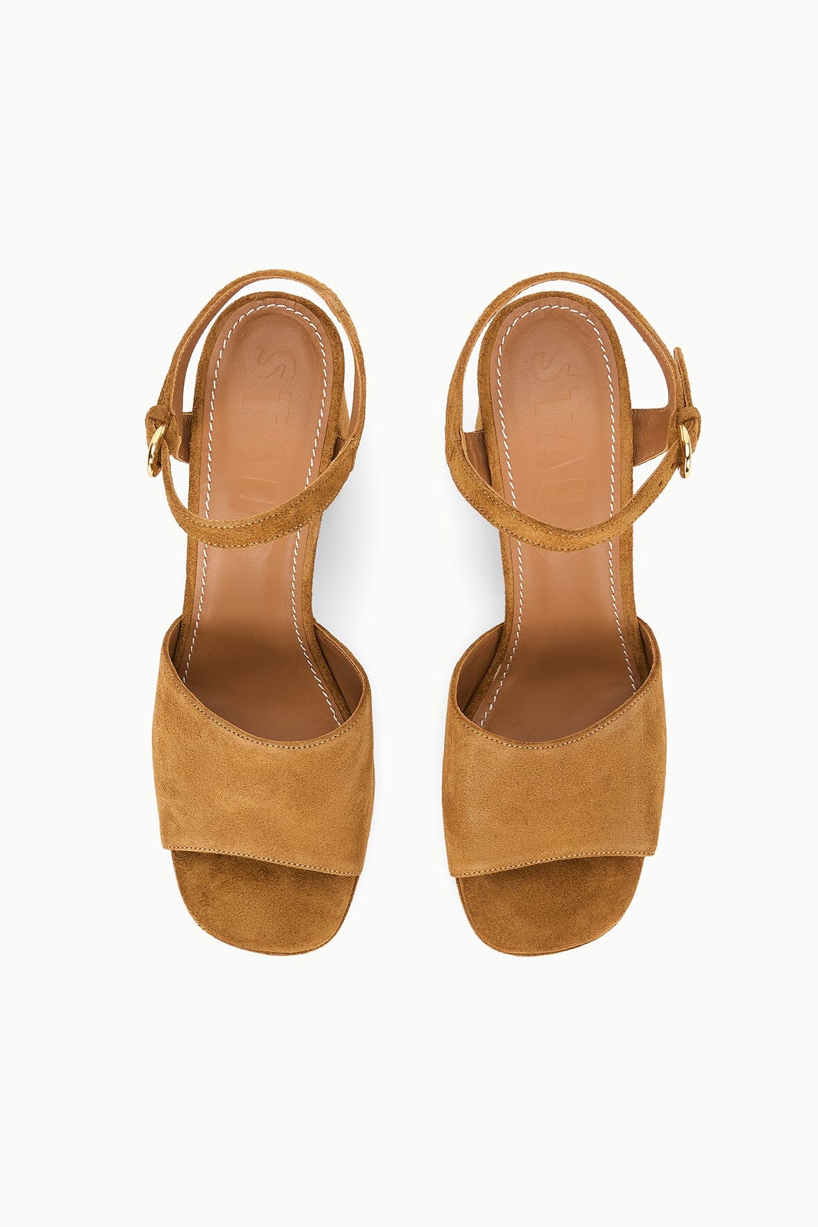 Jodie Tan Chunky Block Heel Sandal with Ankle Strap