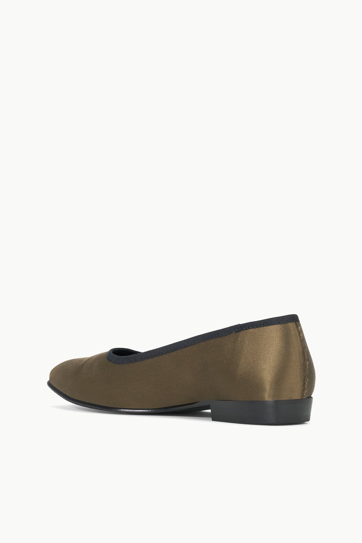 Keith Ballet Flats - Satin with Grosgrain Trim & Square Toe