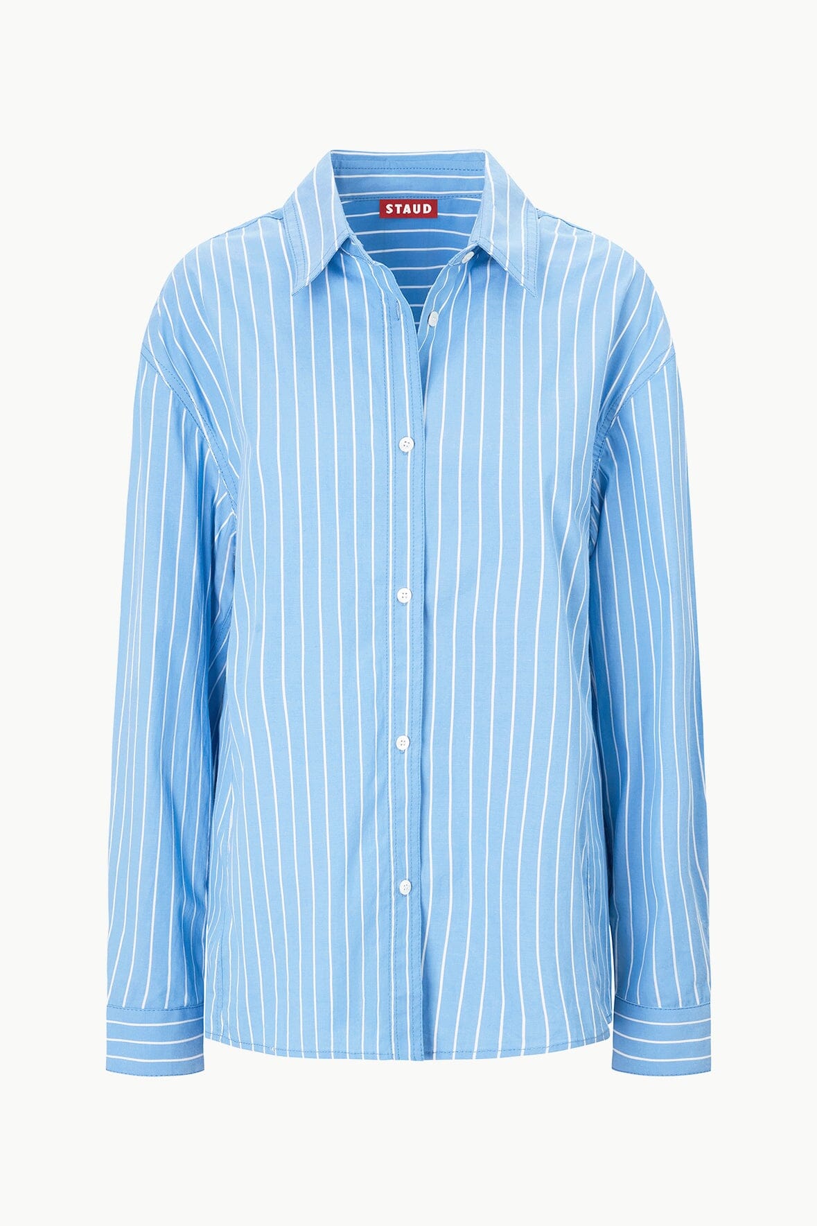Kelly Shirt - Classic Fit Poplin Shirt with Azure Pinstripe