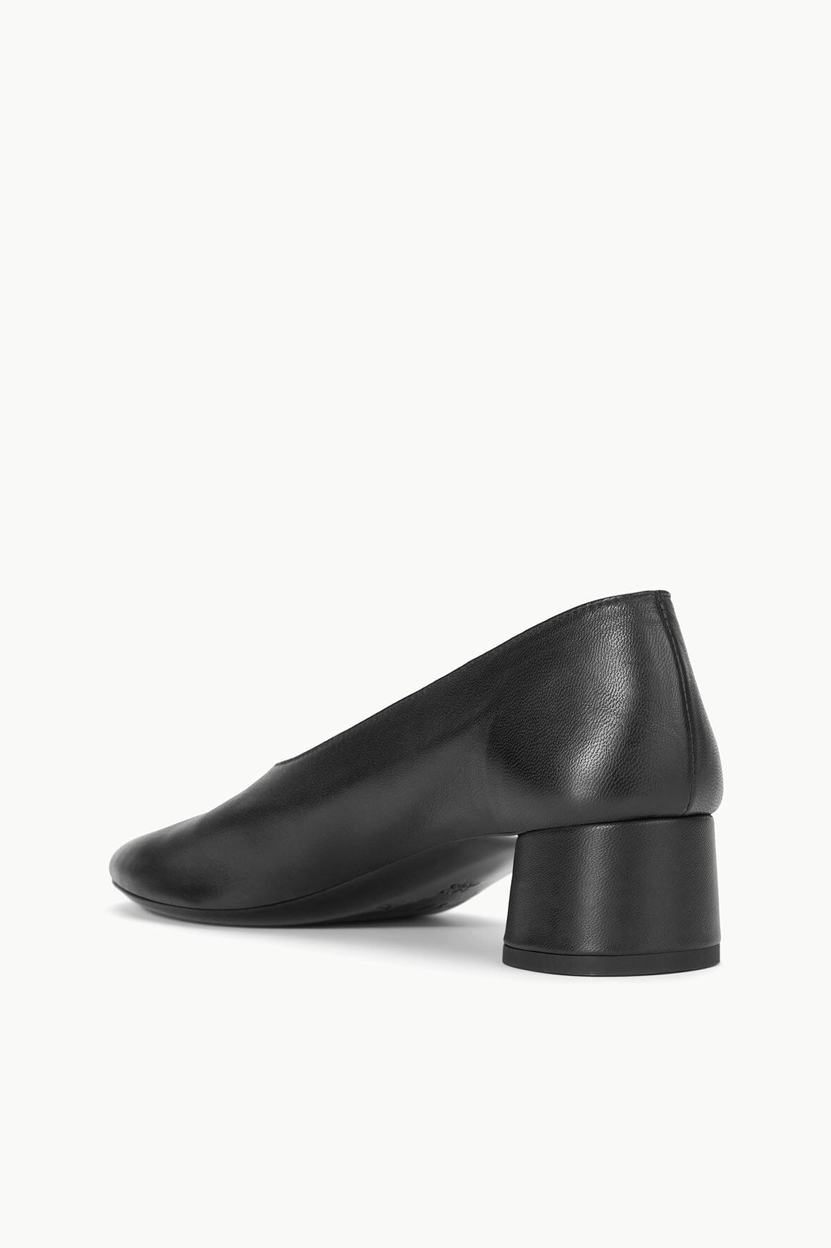 Alba Black Nappa Leather Pump with Cylinder Heel