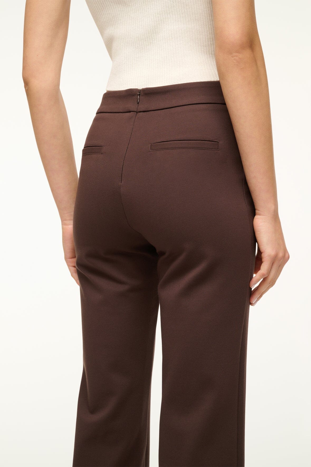 Knack Ponte Knit Pull-On Pants in Dark Chocolate | Ankle Length