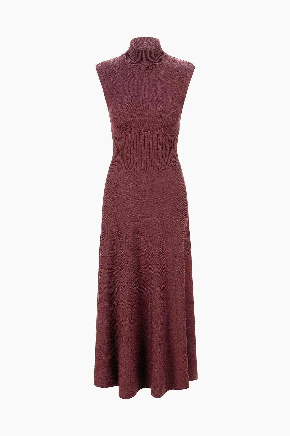 Lafayette Maxi Dress with Mock Neck in Merlot
