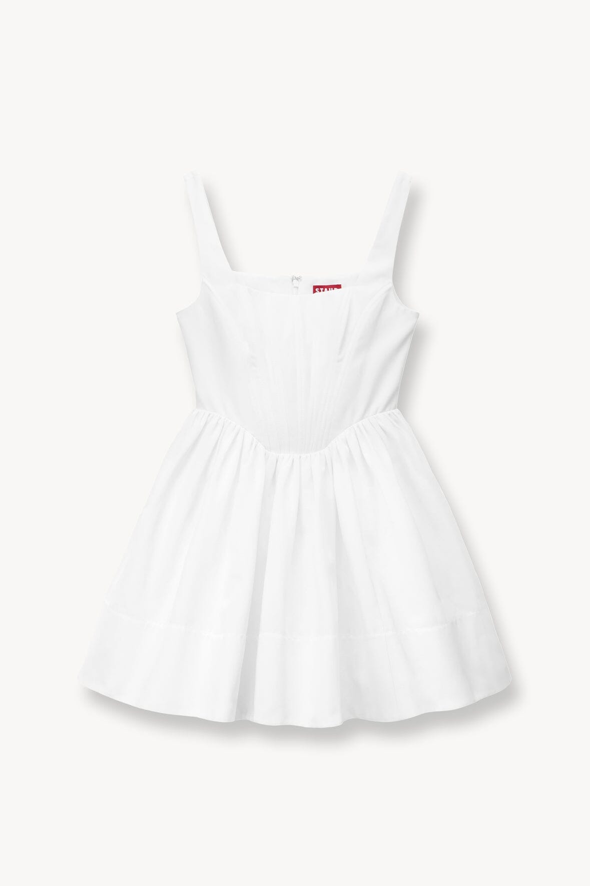 White Corset Babydoll Mini Dress with Tulle Skirt