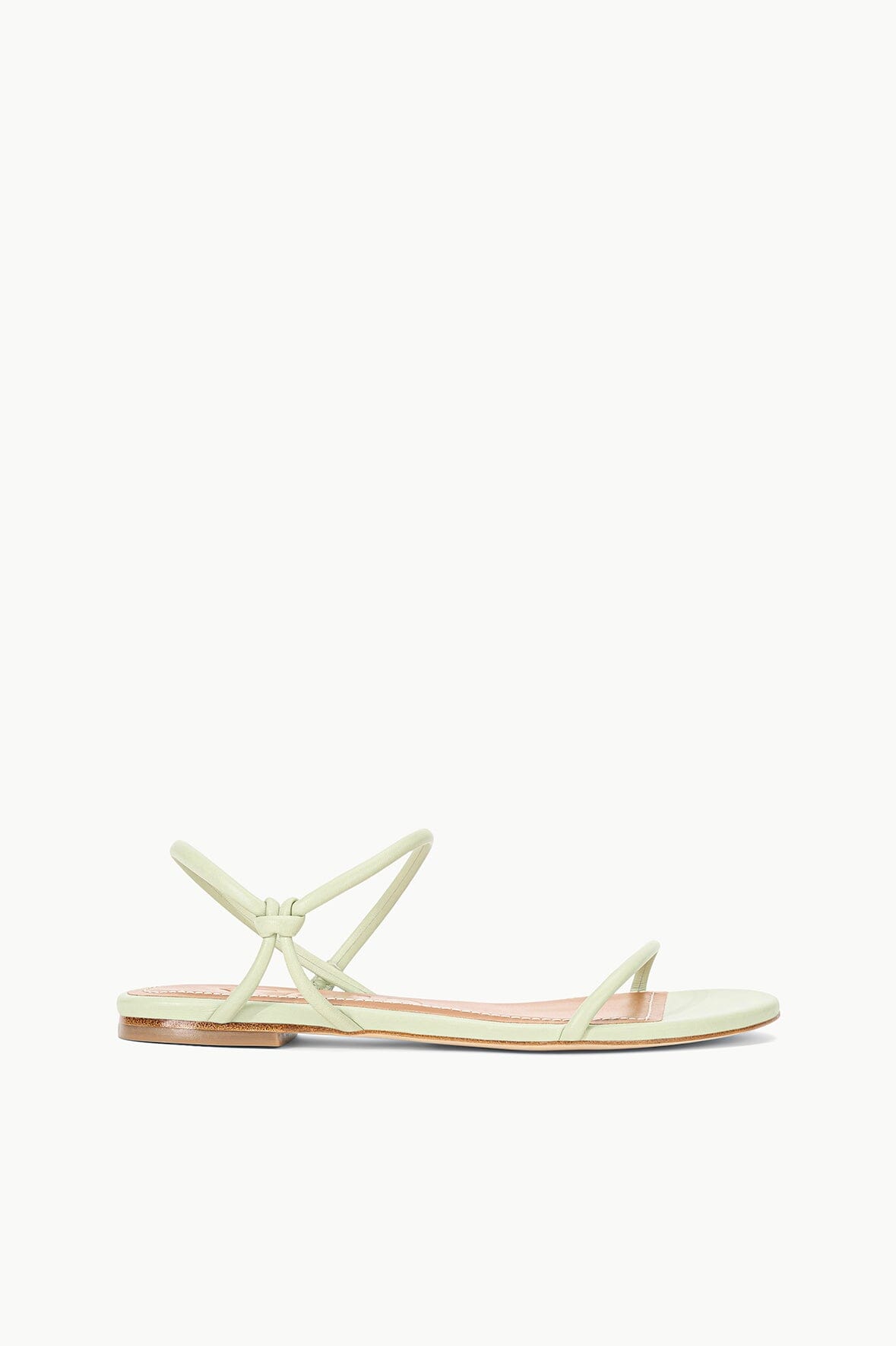 Laurel Leather Sandals with Rounded Straps in Pale Jade