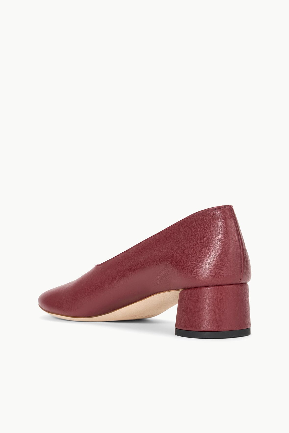 Alba Pump Soft Nappa Leather Flat Shoes with Cylinder Heel