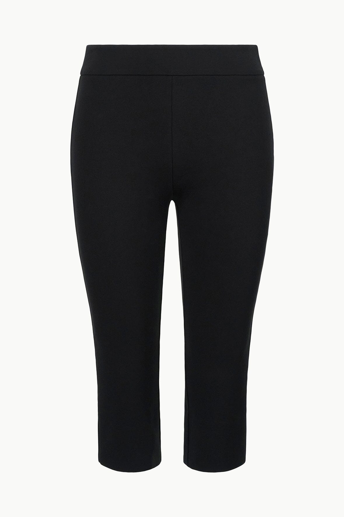 Leone Black Ponte Knit Cropped Pants for Women