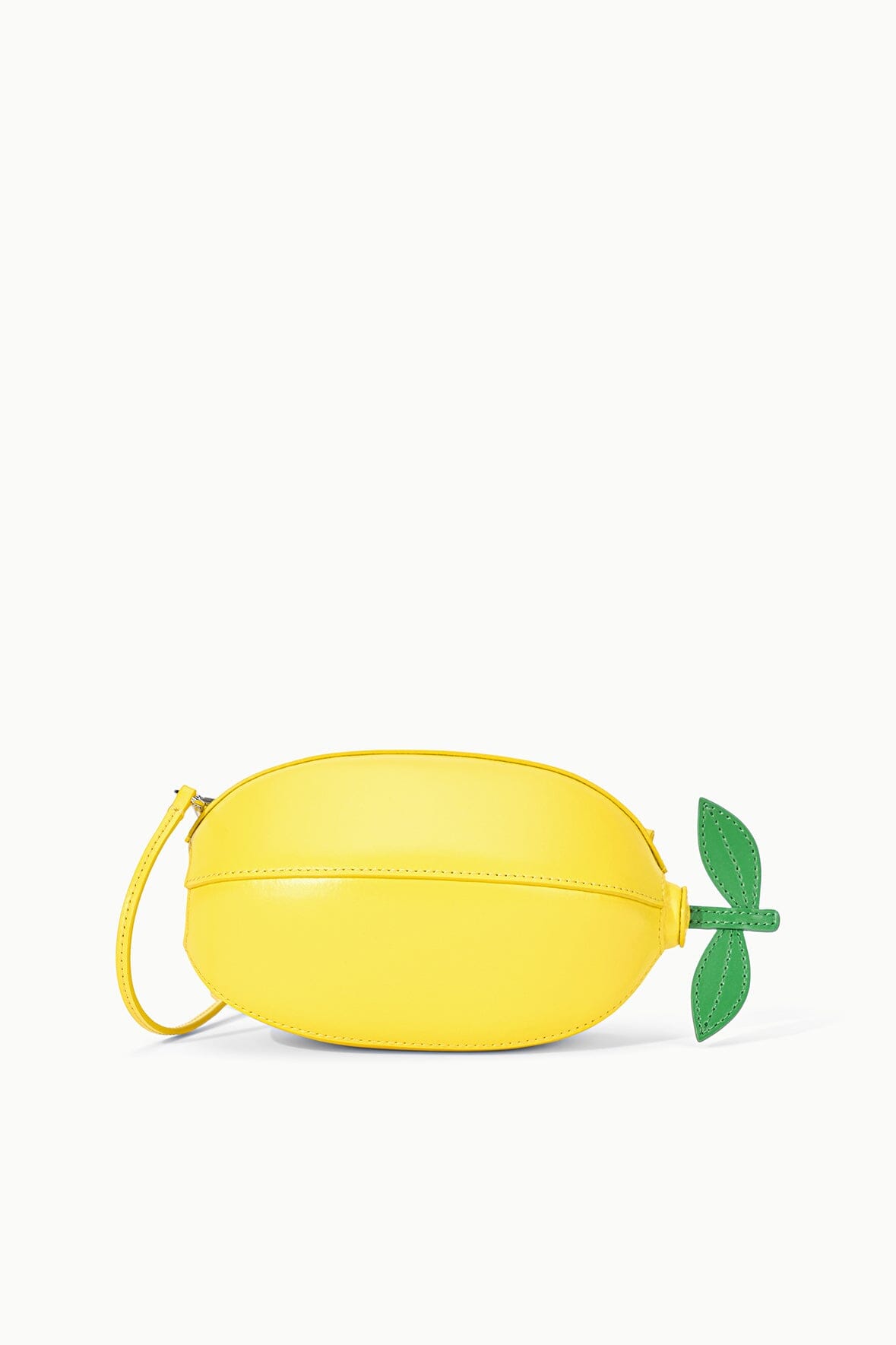 Lemon-Shaped Leather Bag – Limona Clutch with Removable Strap