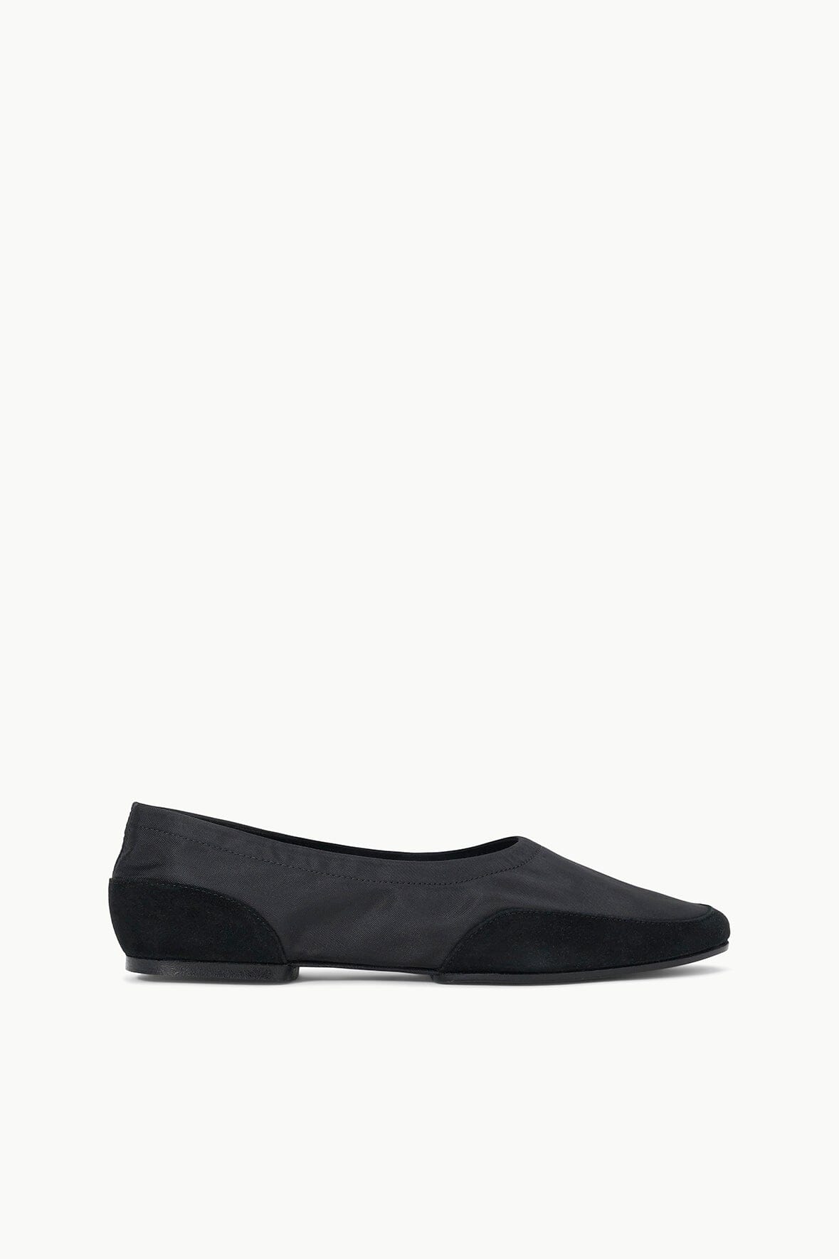 Alba Sport Ballet Flats for Women - Black Nylon & Suede