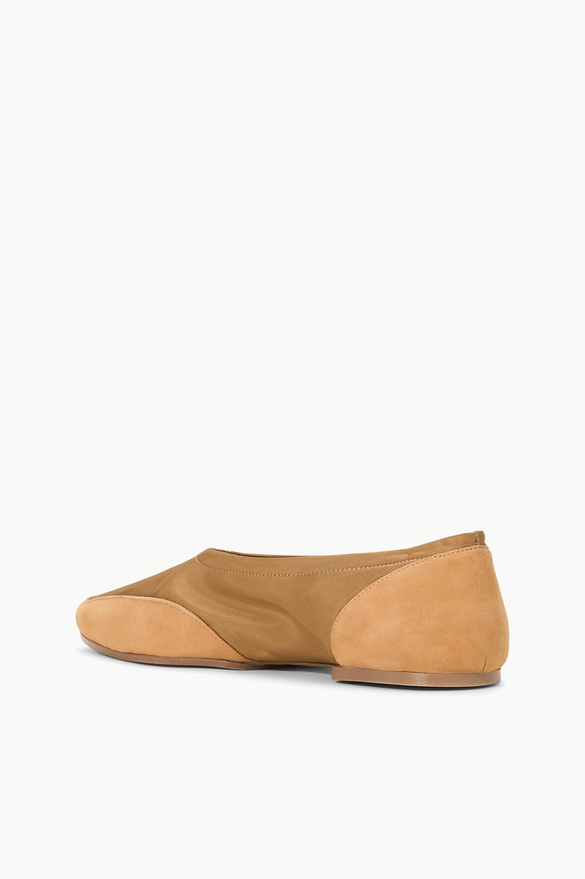 Alba Sport Ballet Flats for Women - Camel Suede & Nylon Comfort Shoes