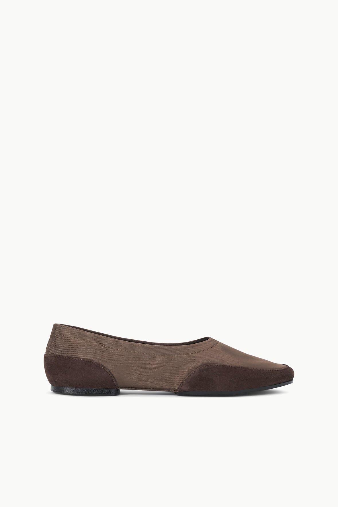 Alba Sport Ballet Flats for Women - Espresso Suede & Nylon
