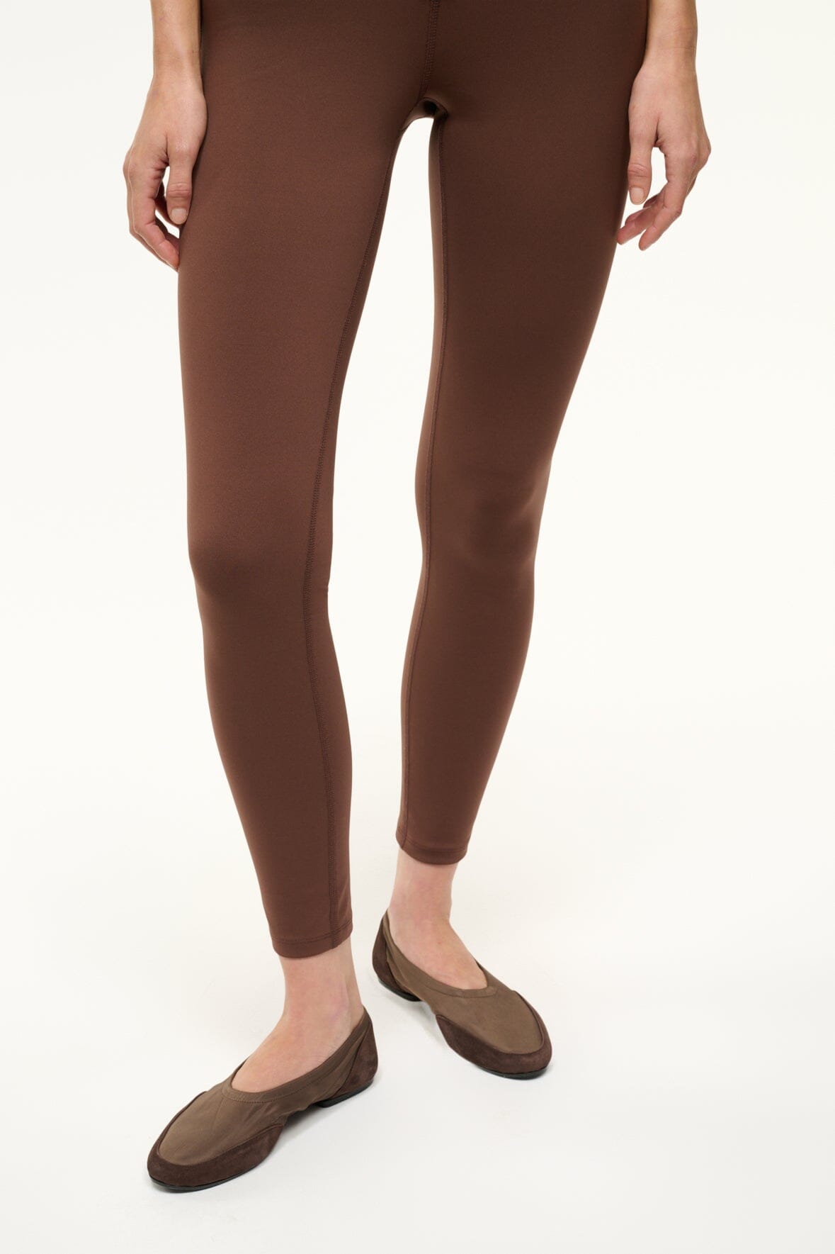 Alba Sport Ballet Flats for Women - Espresso Suede & Nylon