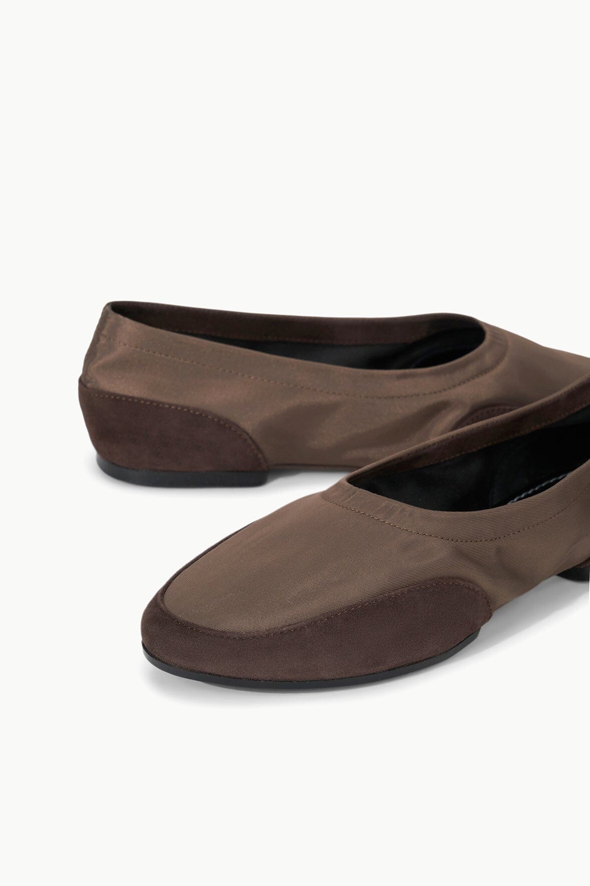 Alba Sport Ballet Flats for Women - Espresso Suede & Nylon