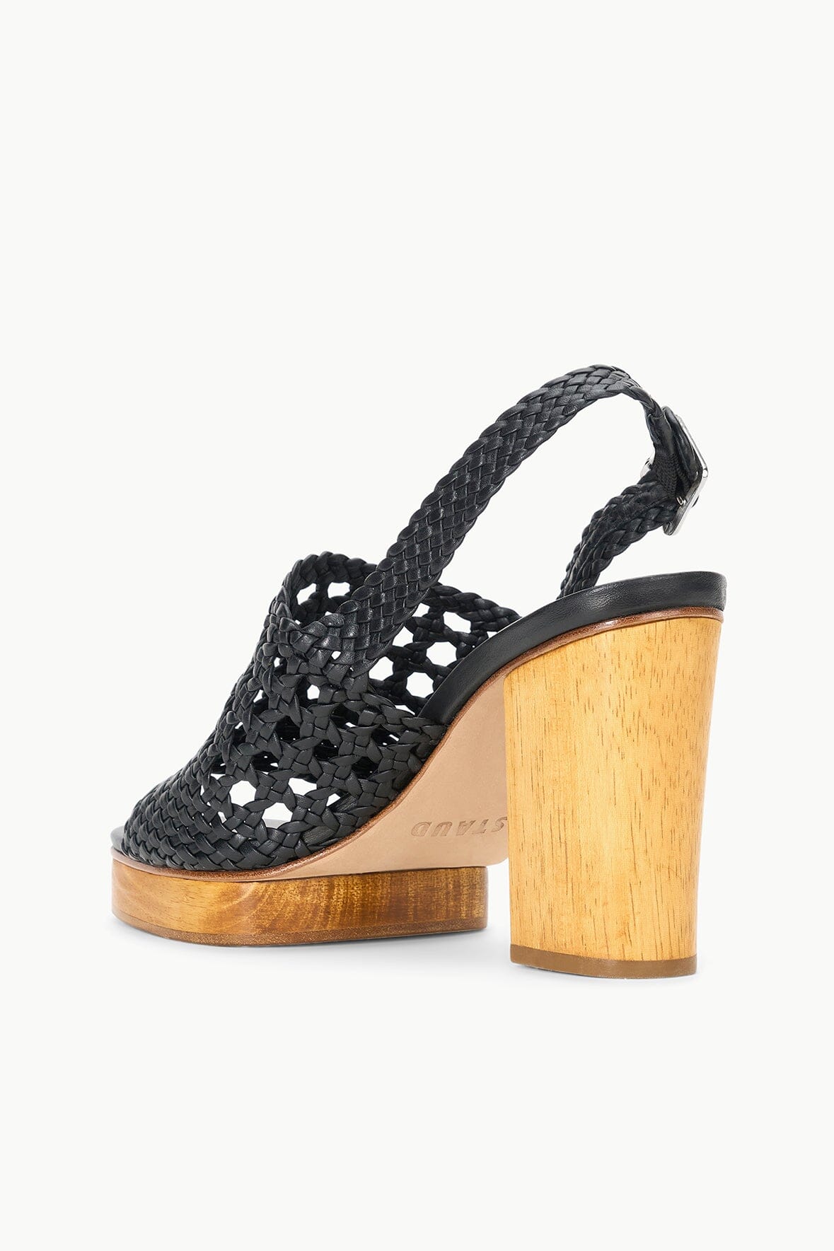 Martina Black Platform Sandals with Adjustable Ankle Strap
