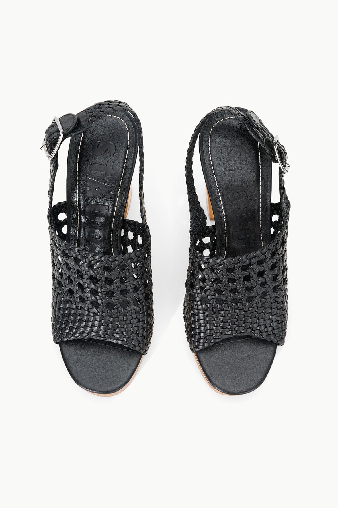 Martina Black Platform Sandals with Adjustable Ankle Strap