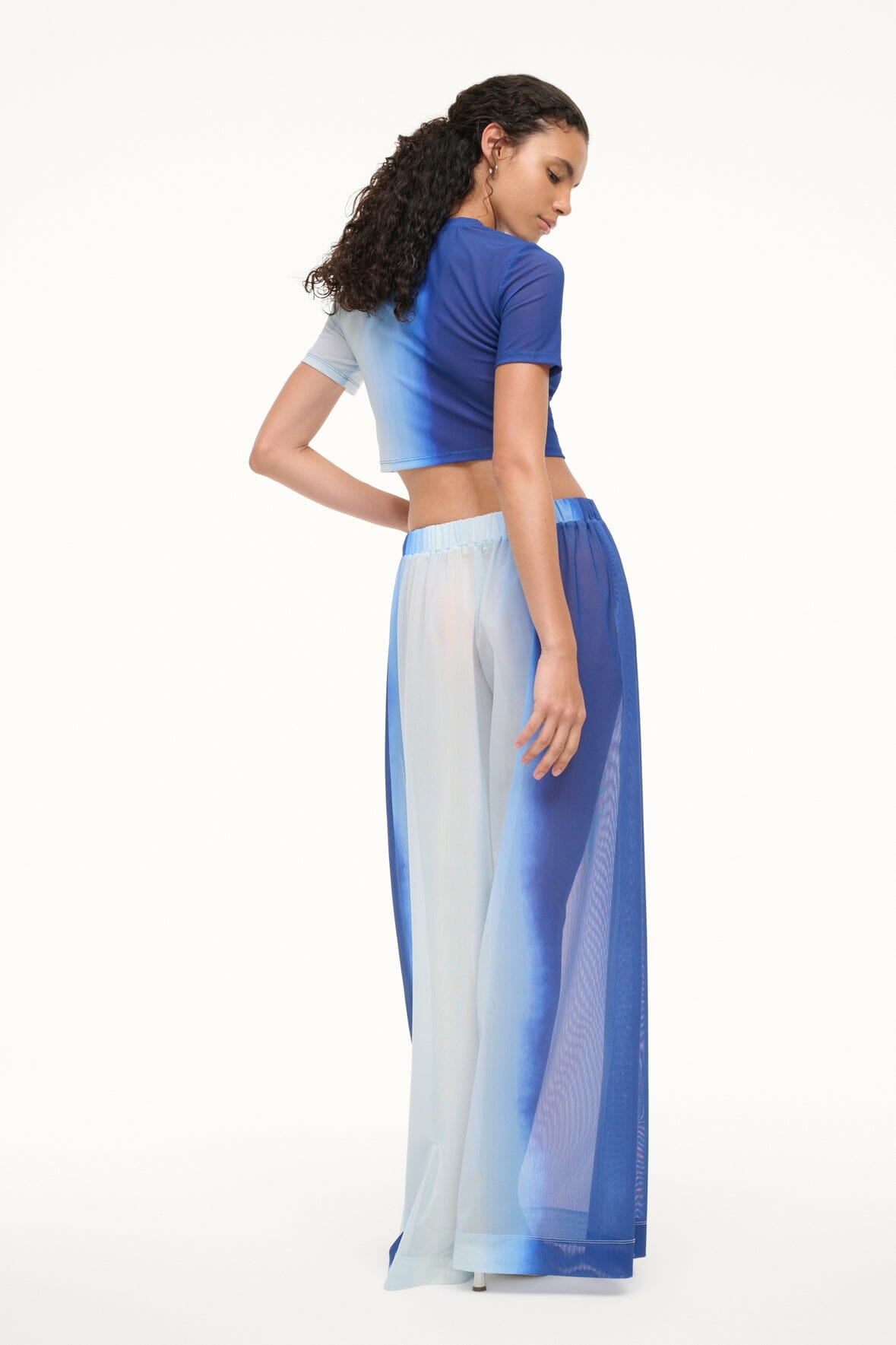 Marza Stretch Mesh Swim Coverup Pants - Flowy & Elastic Waist