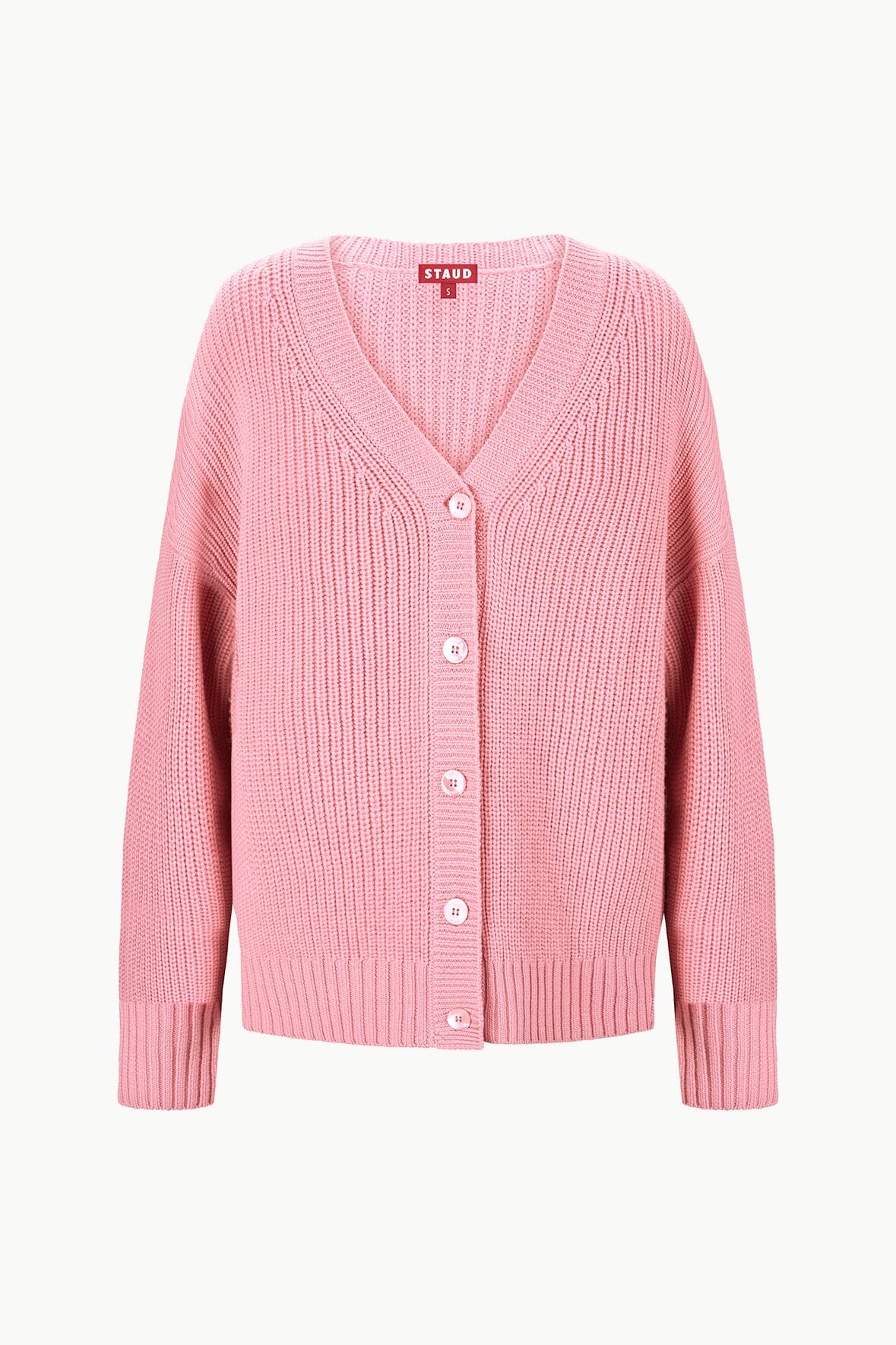 Oversized Matilda Cardigan in Soft Merino Knit | Damask Pink