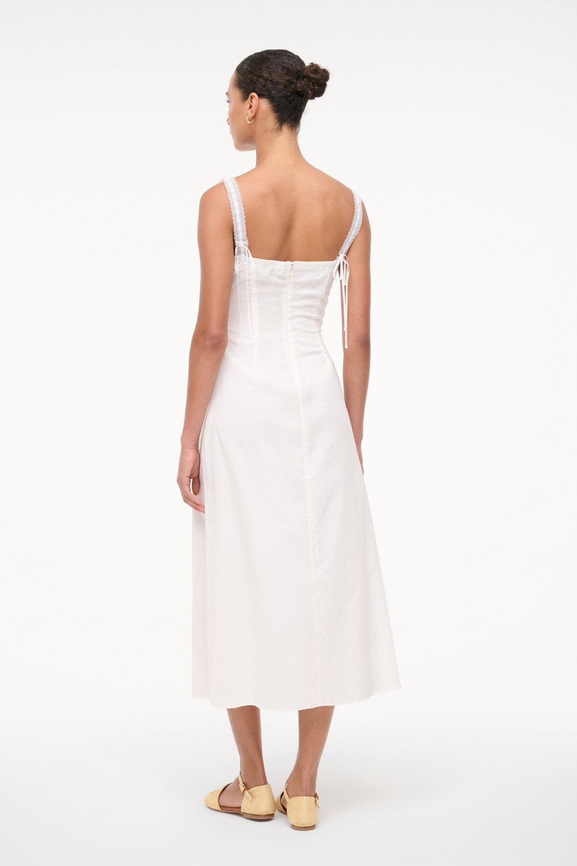 Victorian Lace Matilde Dress with Pintucking - White