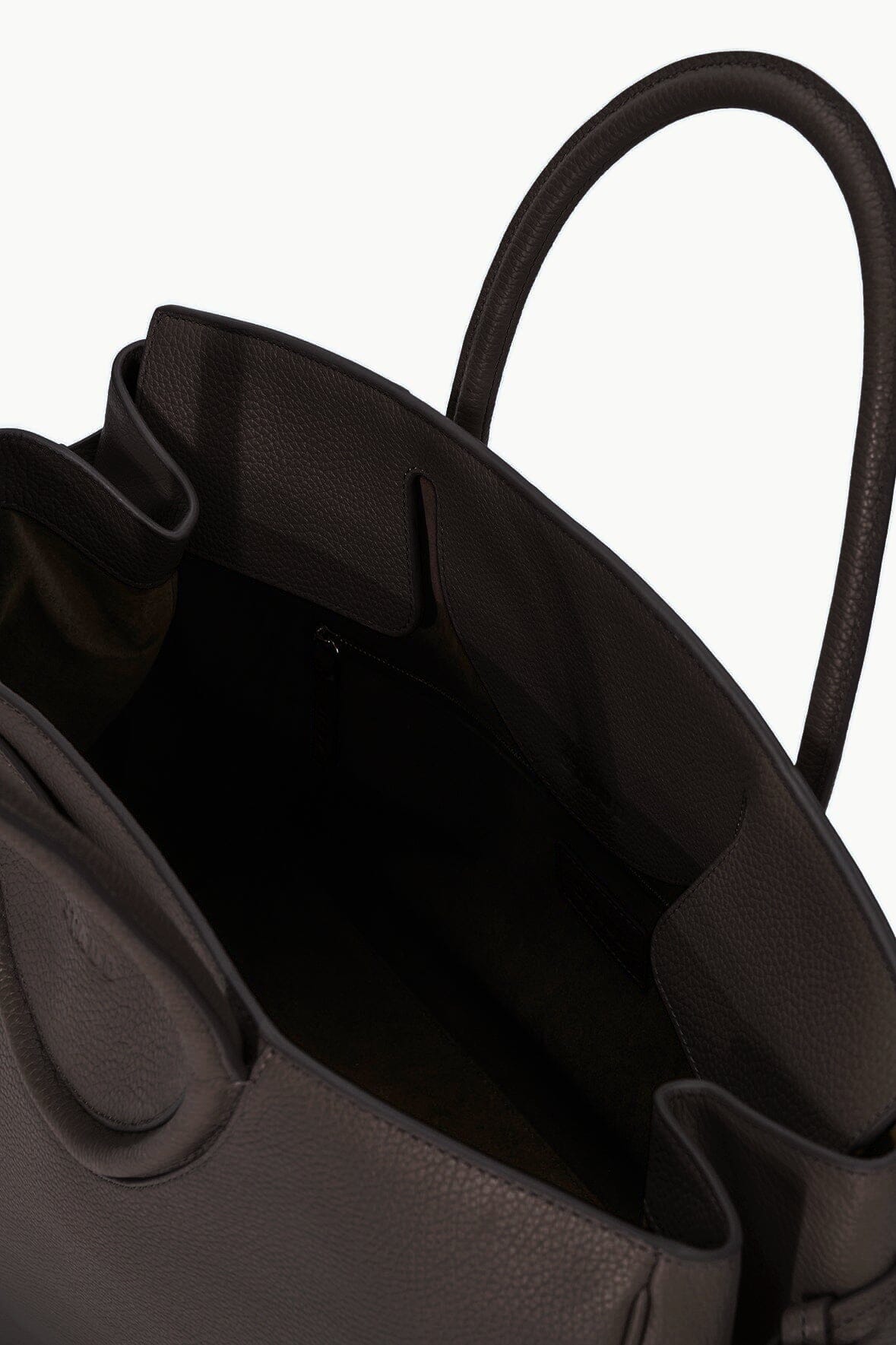 Maude Carryall Leather Tote Bag in Espresso with Pockets
