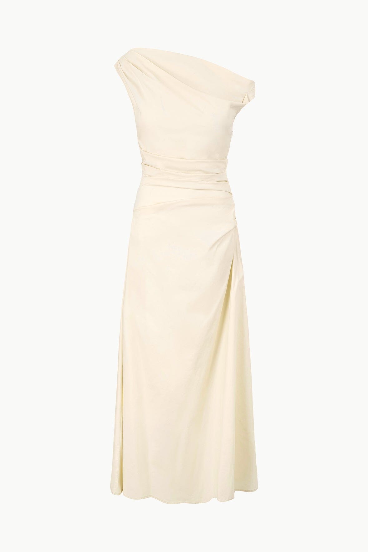 Buttercream One Shoulder Maxi Dress | Summer Stretch Poplin Phare Dress