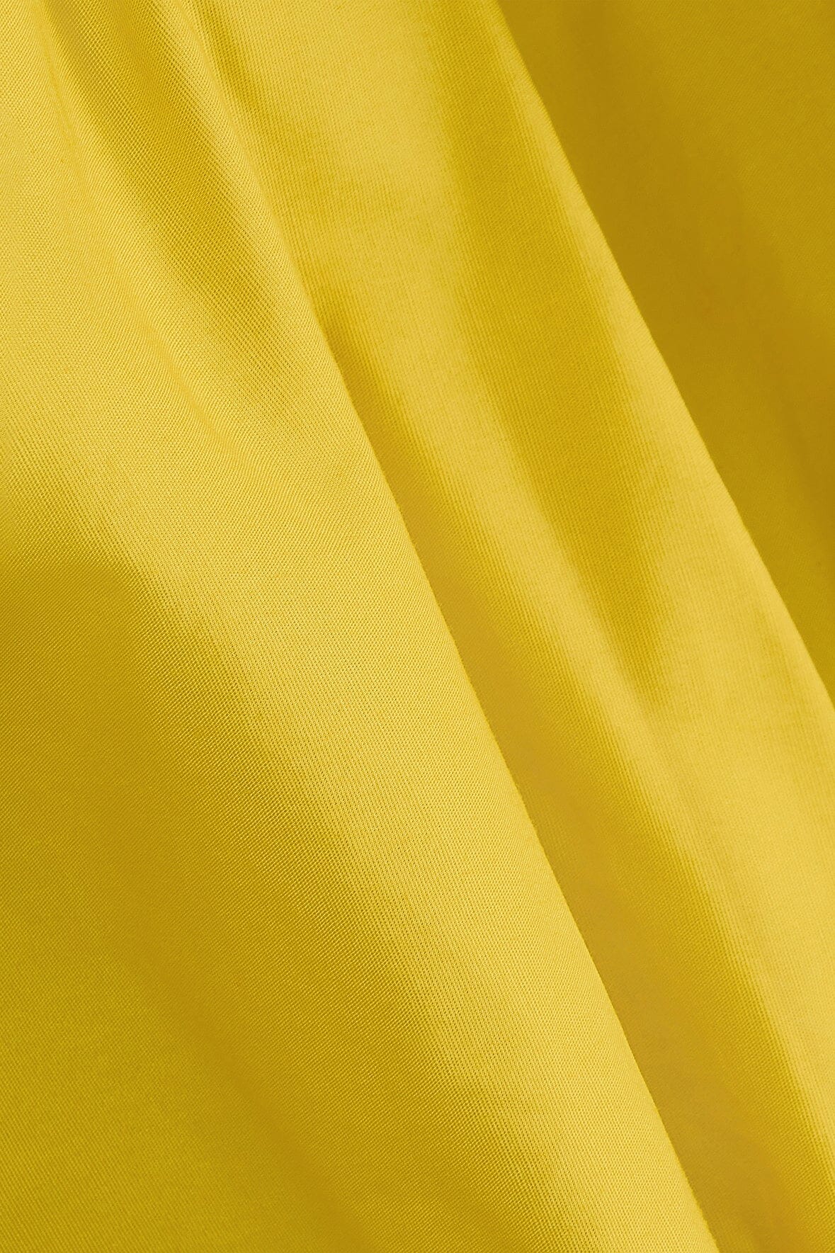 One-Shoulder Maxi Phare Dress in Chartreuse - Stretch Poplin