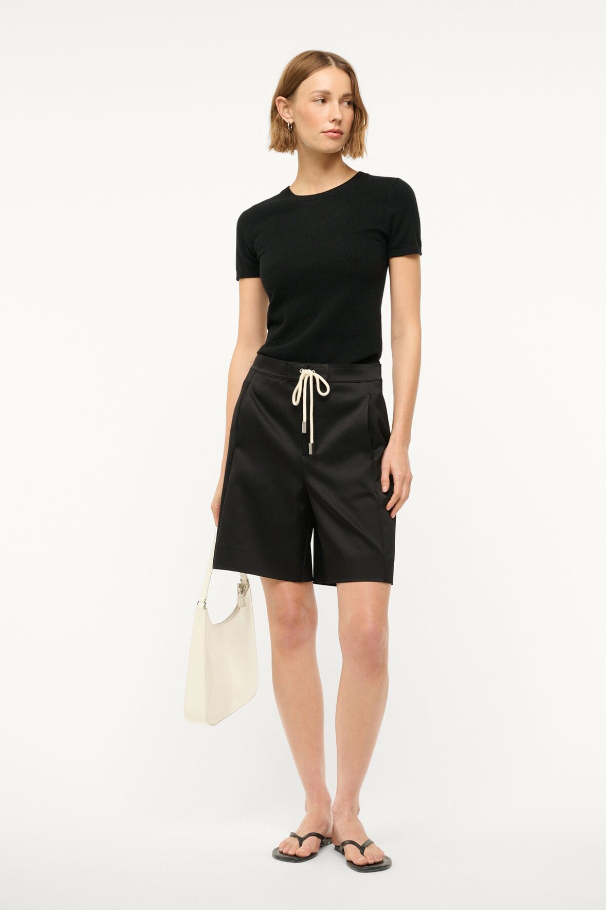 Mendoza Satin Board Shorts with Pockets – Black