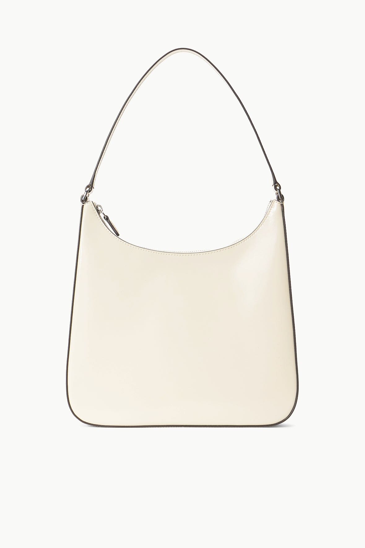 Alec Leather Shoulder Bag in Cream with Suede Lining