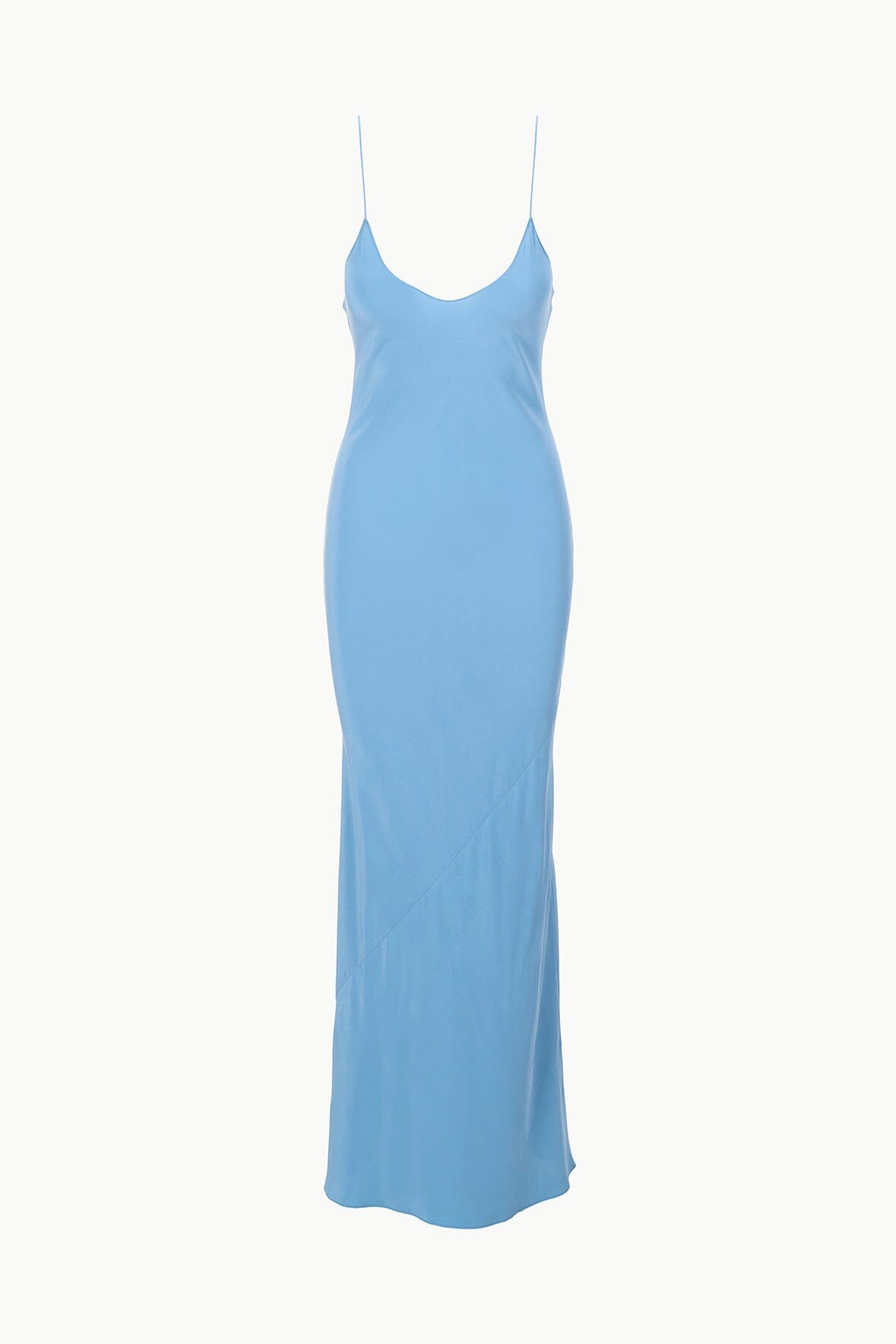 Milner Silk Slip Dress - Stretchy Maxi Dress in Slate Blue