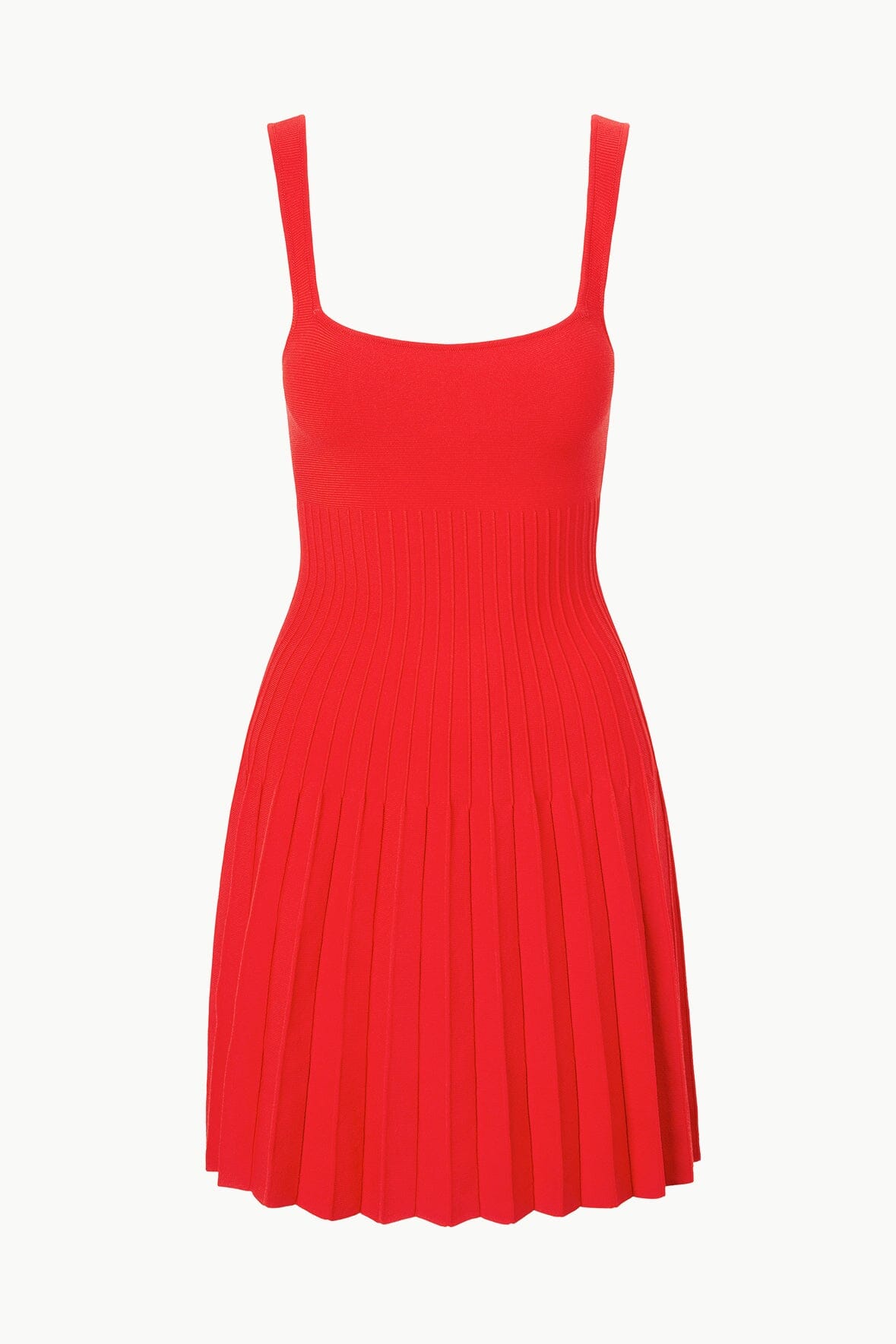 Mini Ellison Square Neck Knit Dress in Red Rose | Bra-Friendly Straps